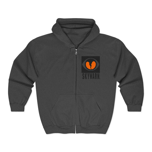 Skywarn Logo Zip Hoodie — Storm Spotter Weather Watch Hooded Sweatshirt