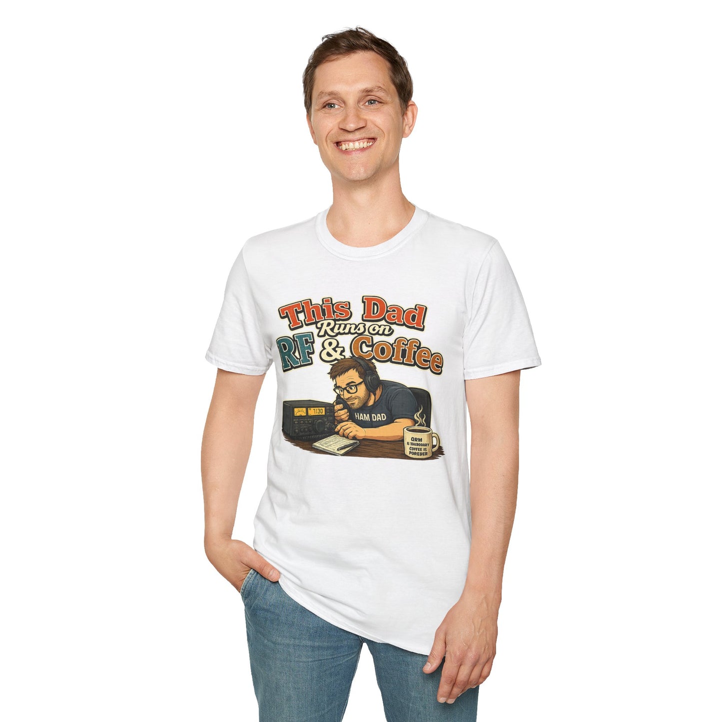 This Dad Runs on RF & Coffee T-Shirt