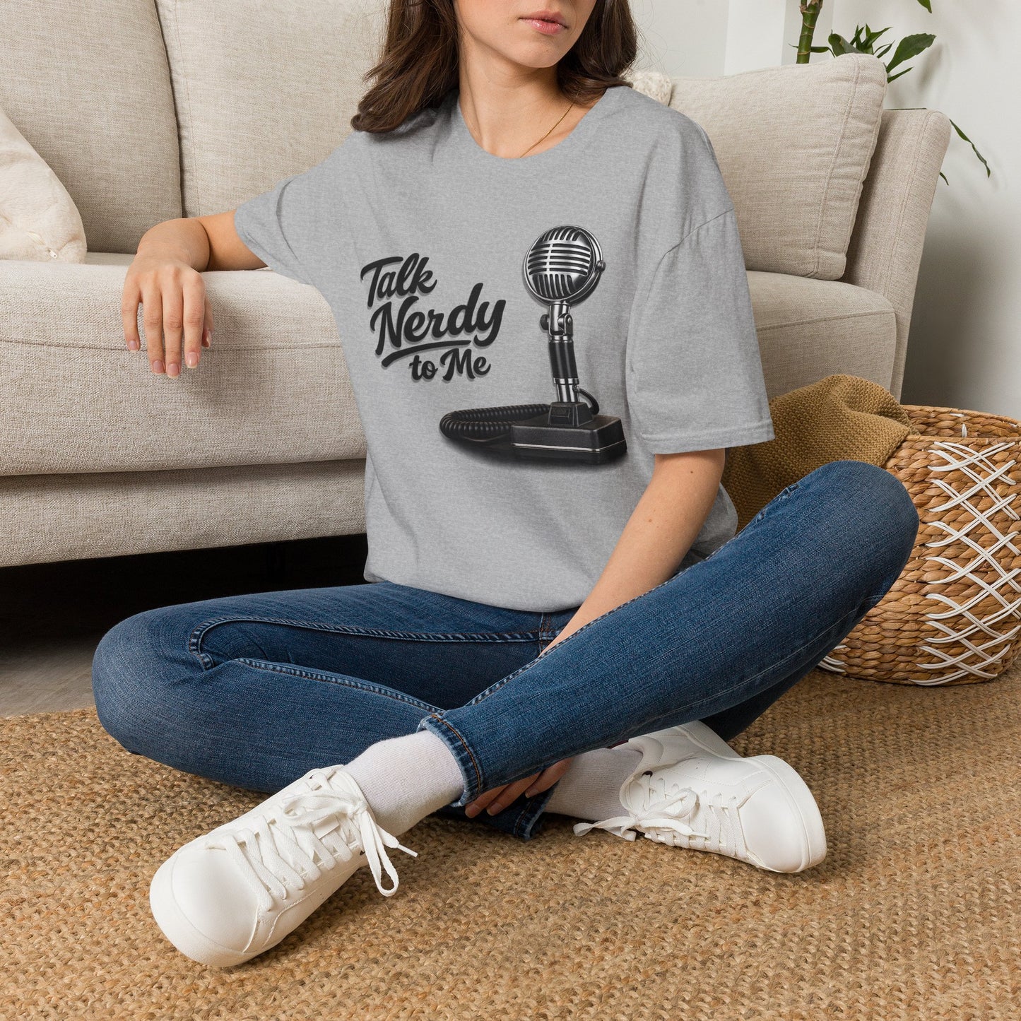 Talk Nerdy to Me T-Shirt — Retro Ham Radio Microphone Nerdy Quote Tee