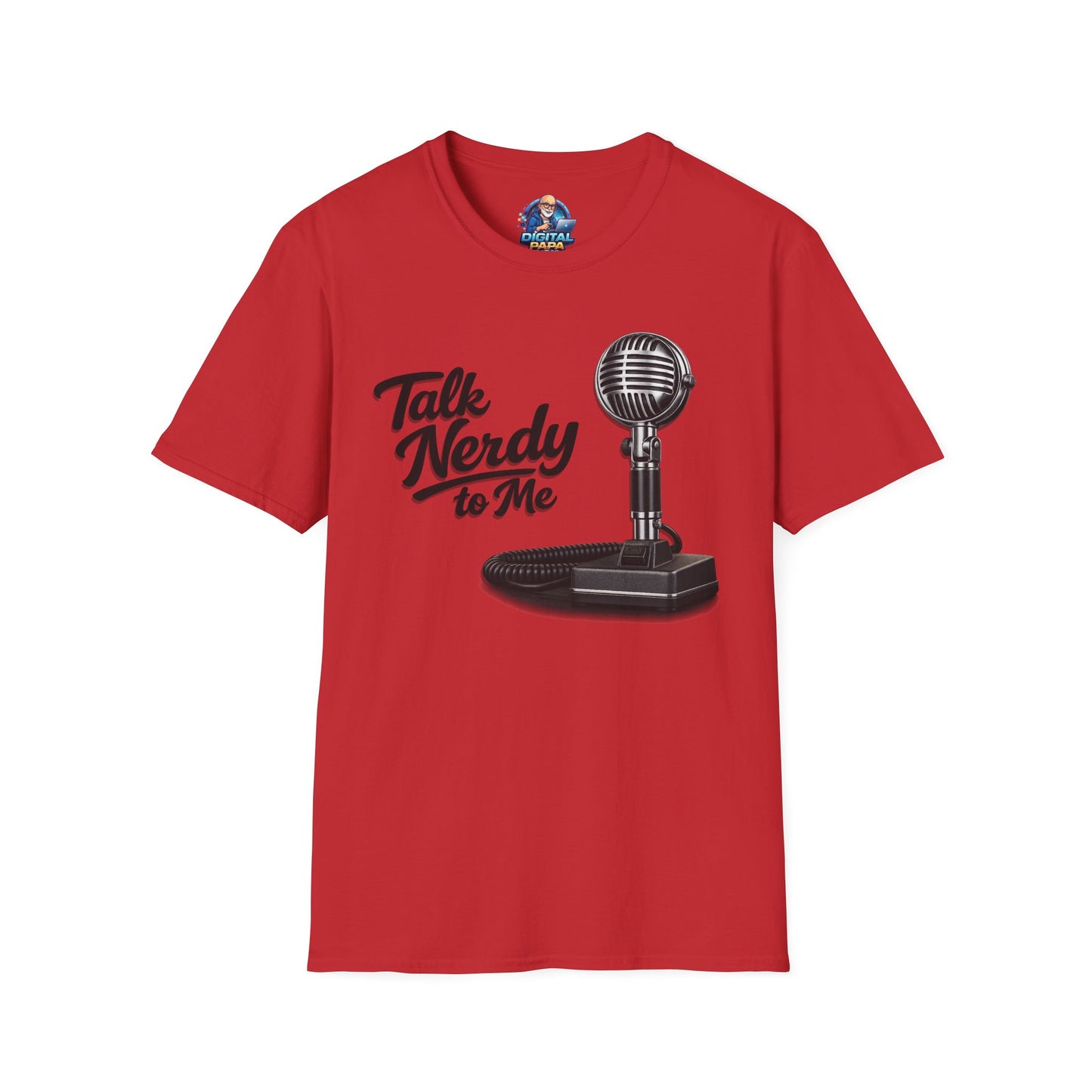 Talk Nerdy to Me T-Shirt — Retro Ham Radio Microphone Nerdy Quote Tee