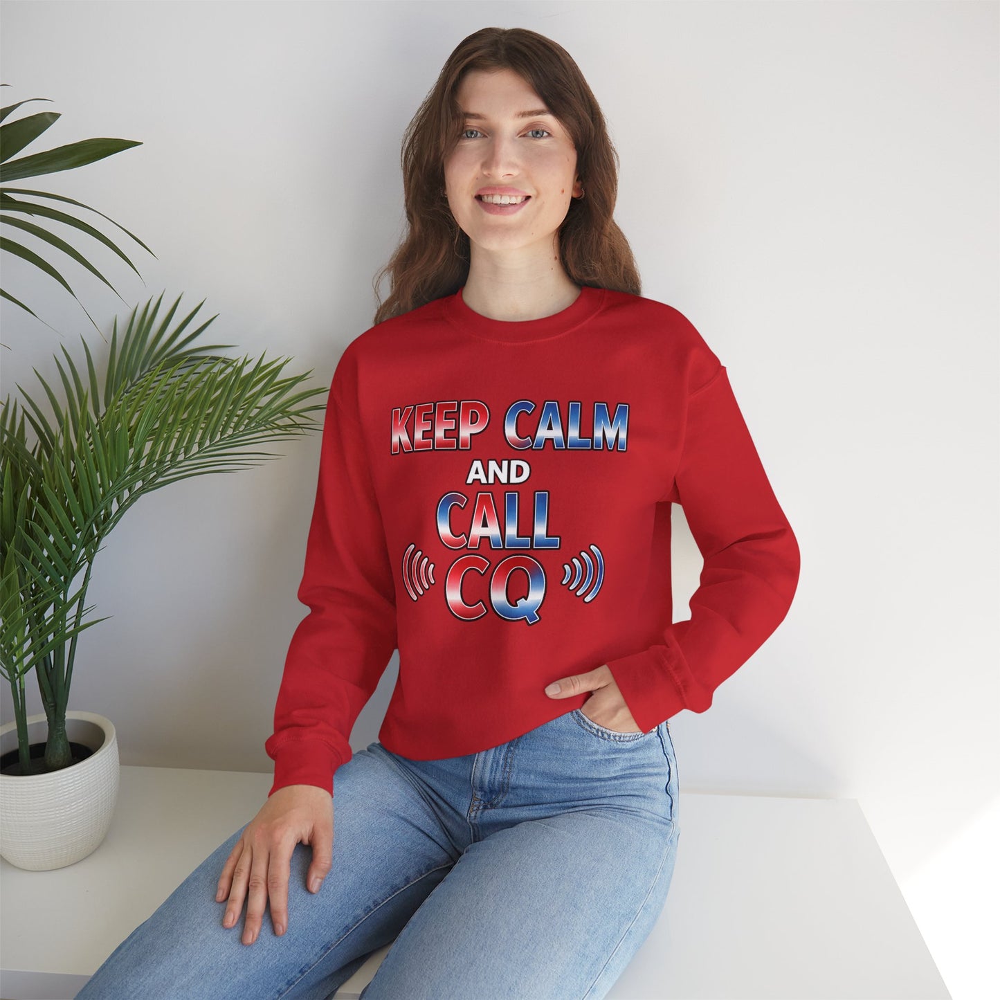 "Keep Calm and Call CQ" Patriotic Radio Operator Tee