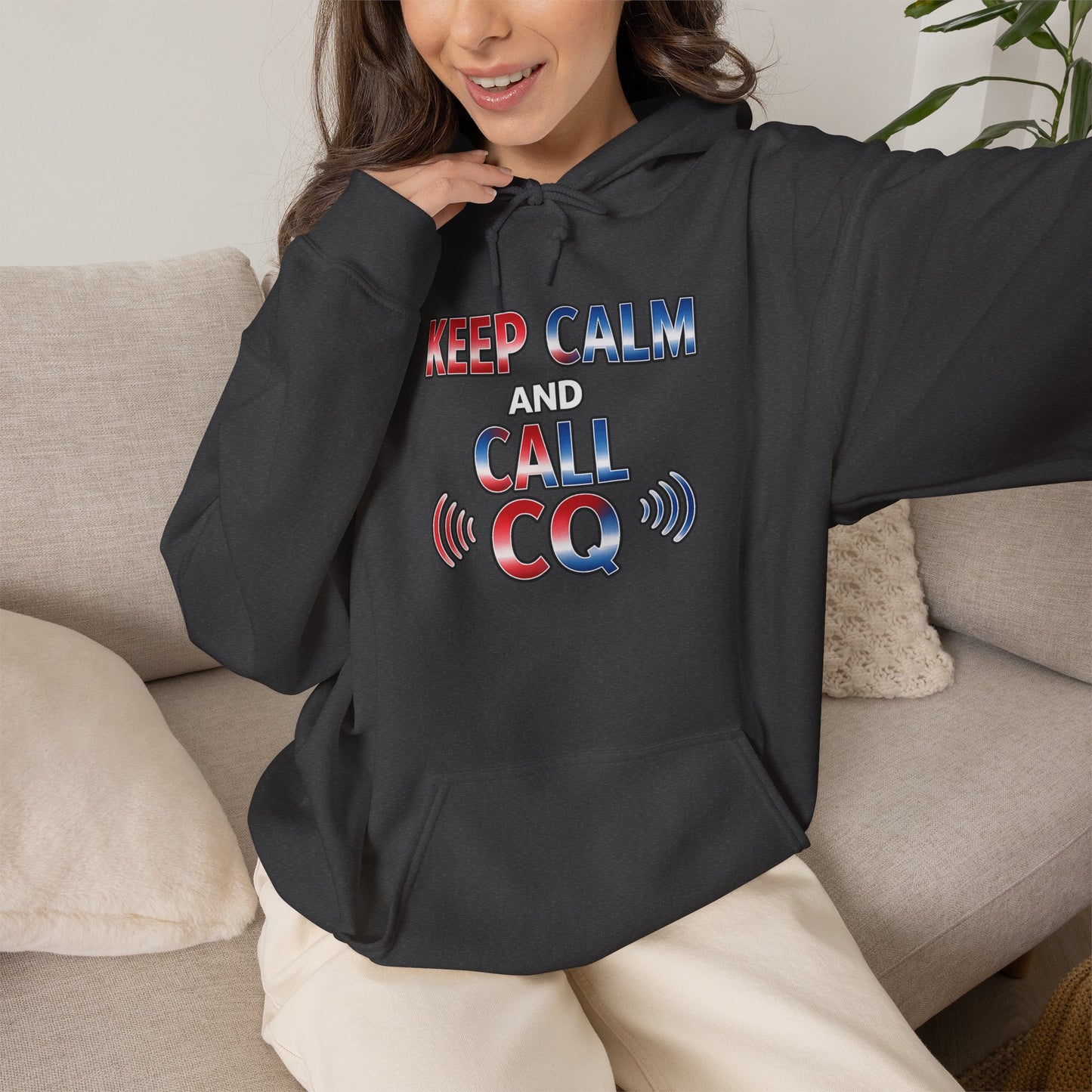 Keep Calm and Call CQ Hoodie — Amateur Radio Ham Radio Pullover
