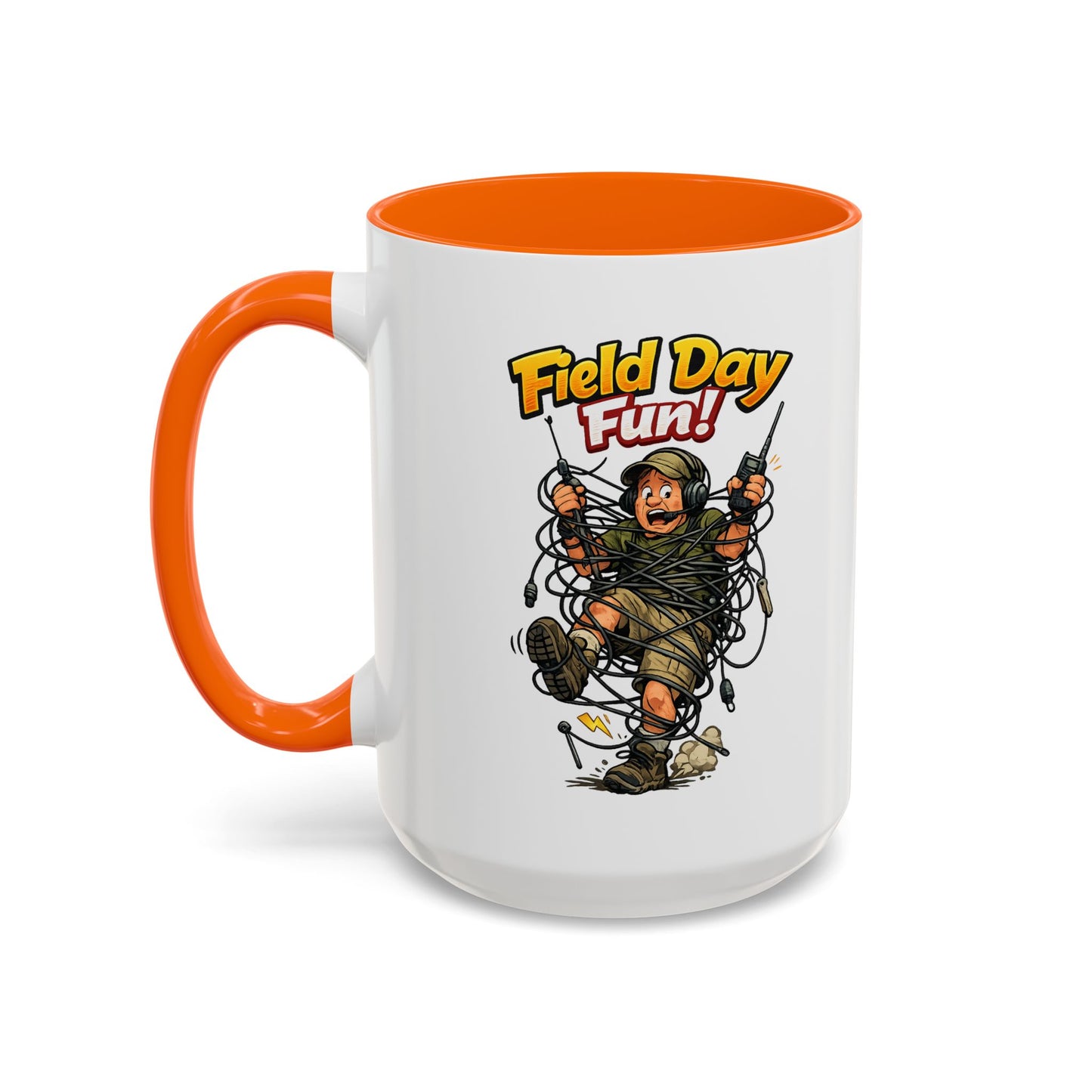 Field Day Fun! Accent Coffee Mug – Humorous Outdoor Adventure Ham Gift (11/15oz)