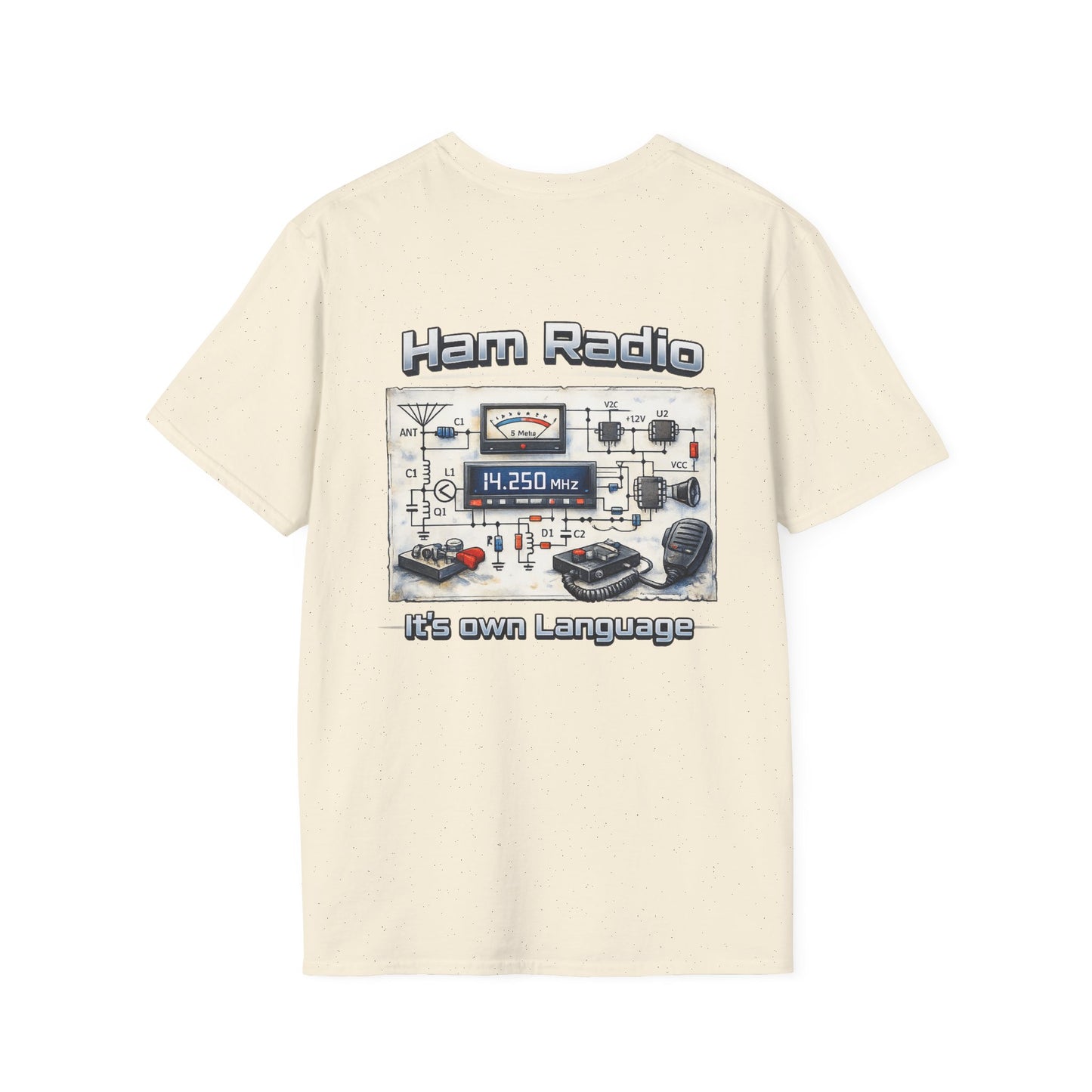 Ham Radio T-Shirt — “Ham Radio: It’s Own Language” Retro Radio Design