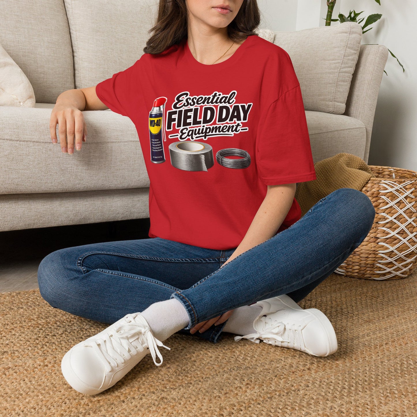 Field Day Essentials T-Shirt — "Essential Field Day Equipment" Graphic Tee