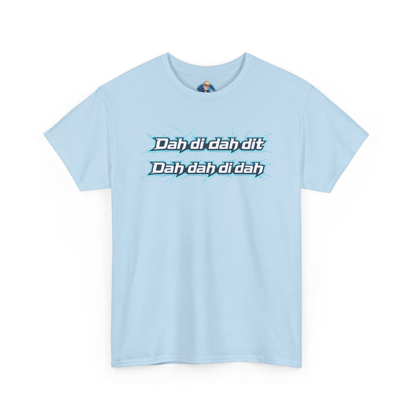 Retro Lyric Graphic Tee — "Dah dah di di dit" Blue Script