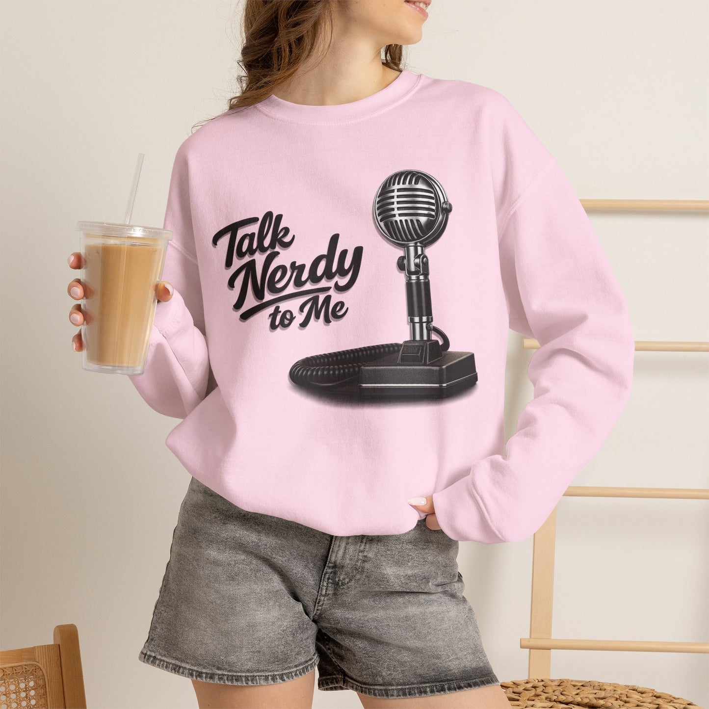 "Talk Nerdy to Me" Vintage Ham Radio Microphone Graphic