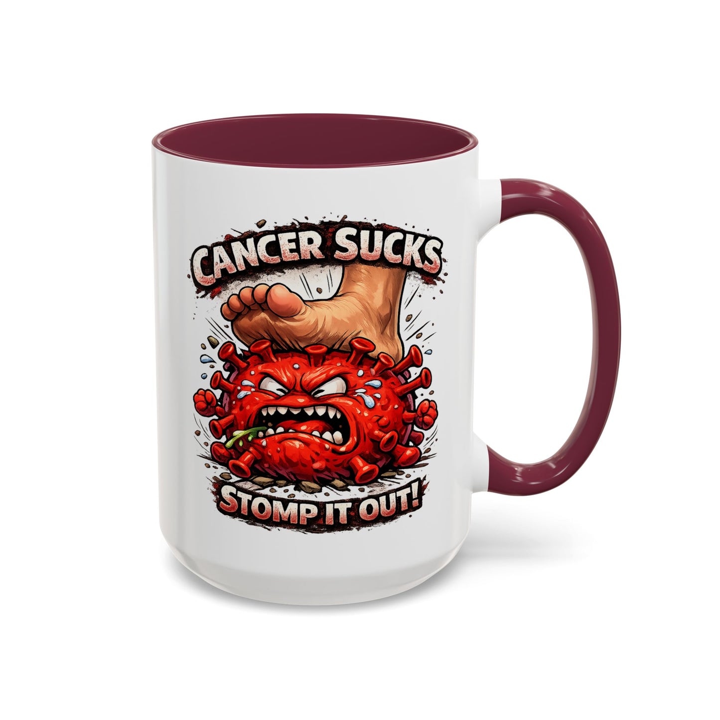 Cancer Sucks Mug — Stomp It Out 11/15oz