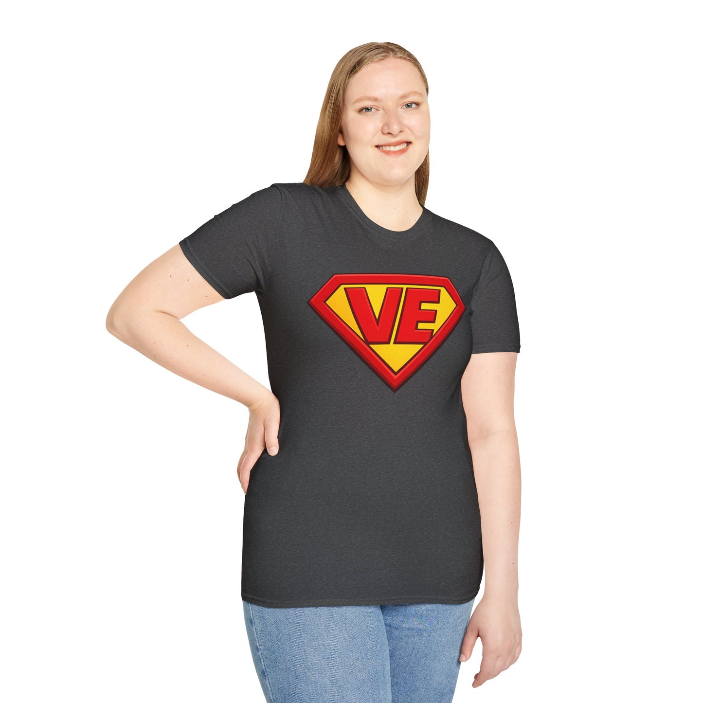 VE Superhero Logo T-Shirt — Bold Retro Graphic Tee