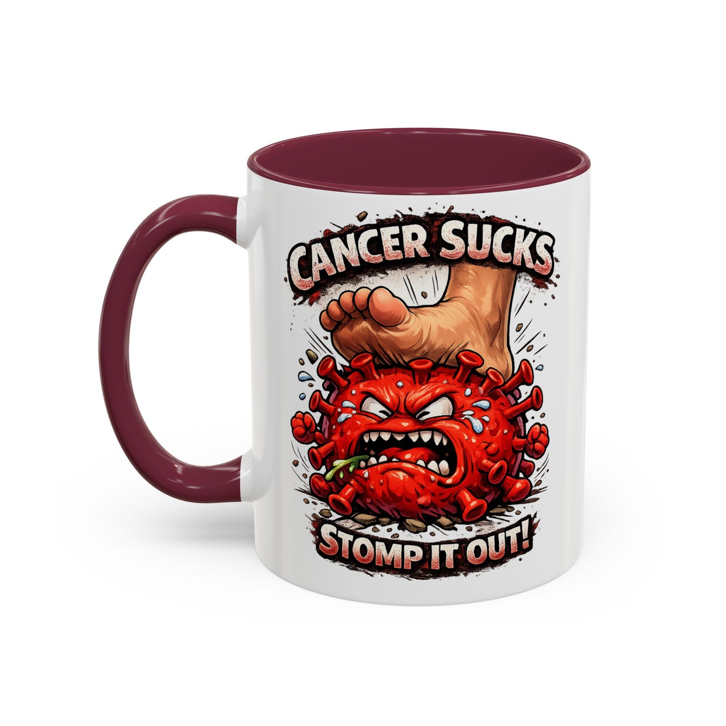 Cancer Sucks Mug — Stomp It Out 11/15oz