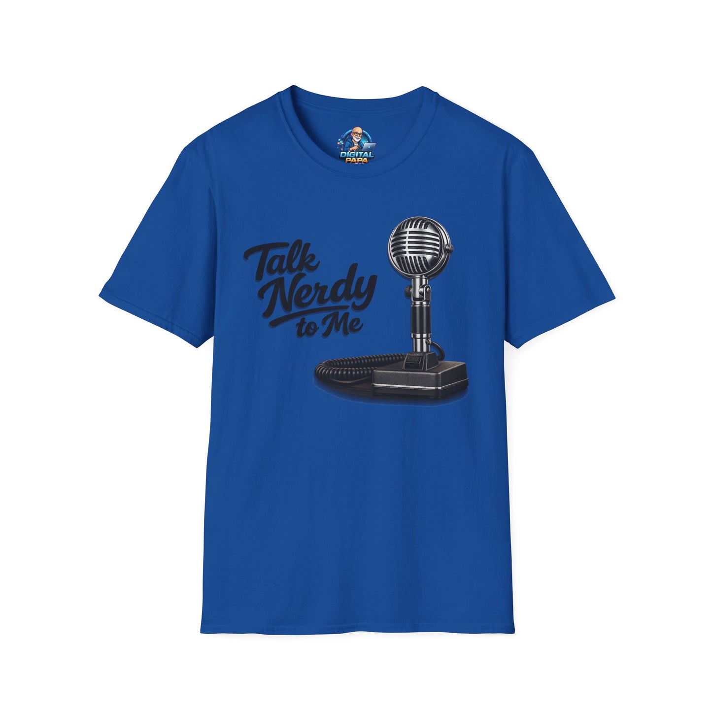 Talk Nerdy to Me T-Shirt — Retro Ham Radio Microphone Nerdy Quote Tee