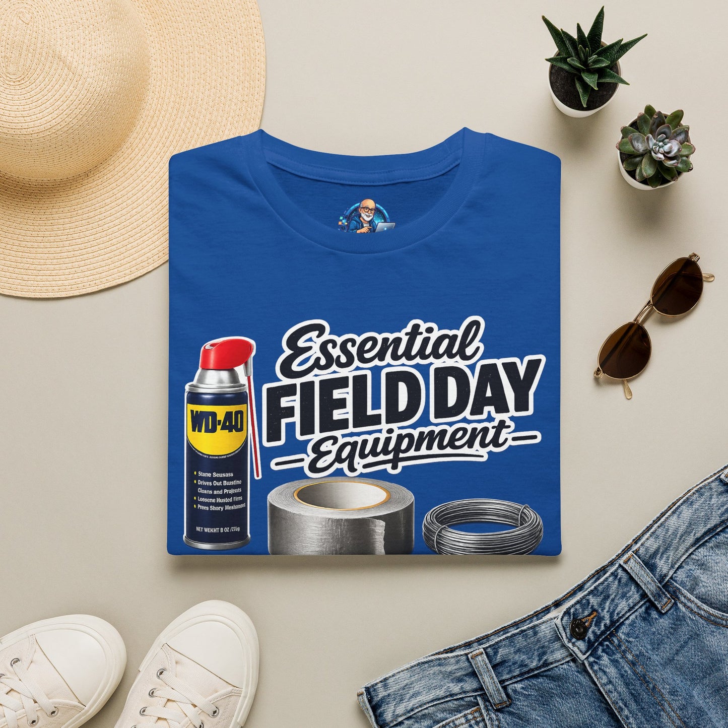 Field Day Essentials T-Shirt — "Essential Field Day Equipment" Graphic Tee