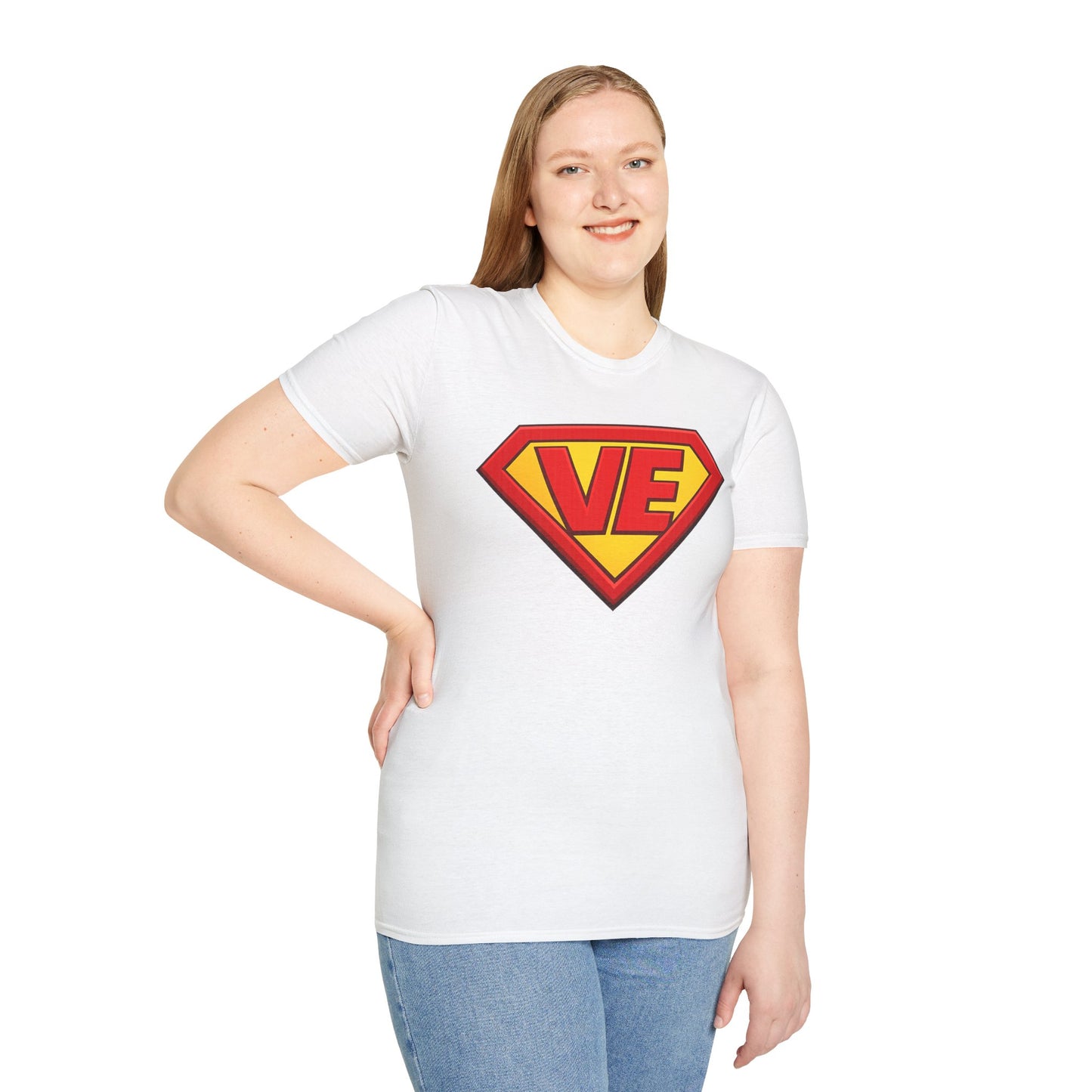 VE Superhero Logo T-Shirt — Bold Retro Graphic Tee