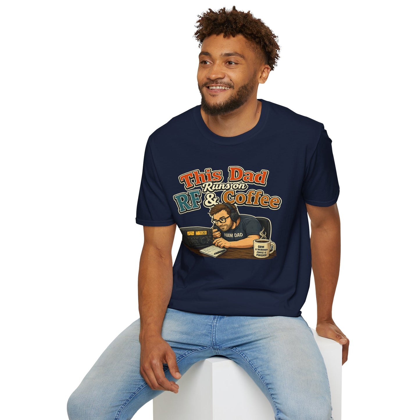 This Dad Runs on RF & Coffee T-Shirt
