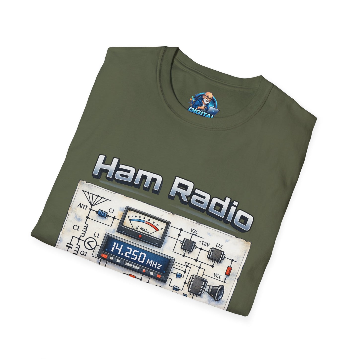 Ham Radio T-Shirt — “Ham Radio: It’s Own Language” Retro Radio Design