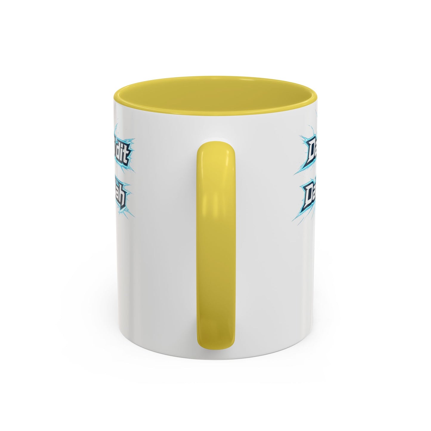 Novelty Mug — 'Dah di dah dit' Repeating Text Ceramic Coffee Cup (11oz & 15oz)
