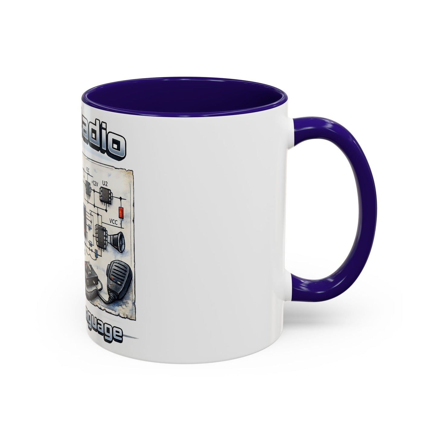 Ham Radio Circuit Design Coffee Mug — "Ham Radio: It’s Own Language" (11oz/15oz)