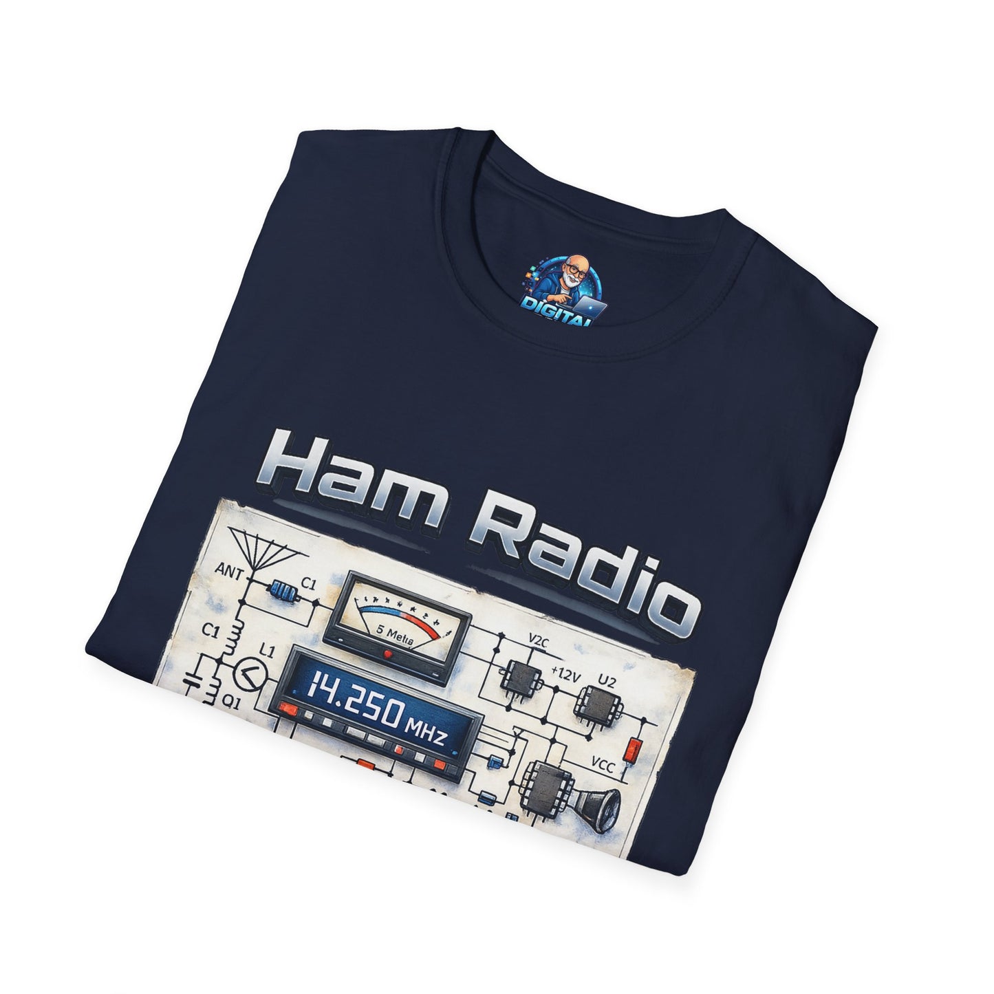 Ham Radio T-Shirt — “Ham Radio: It’s Own Language” Retro Radio Design