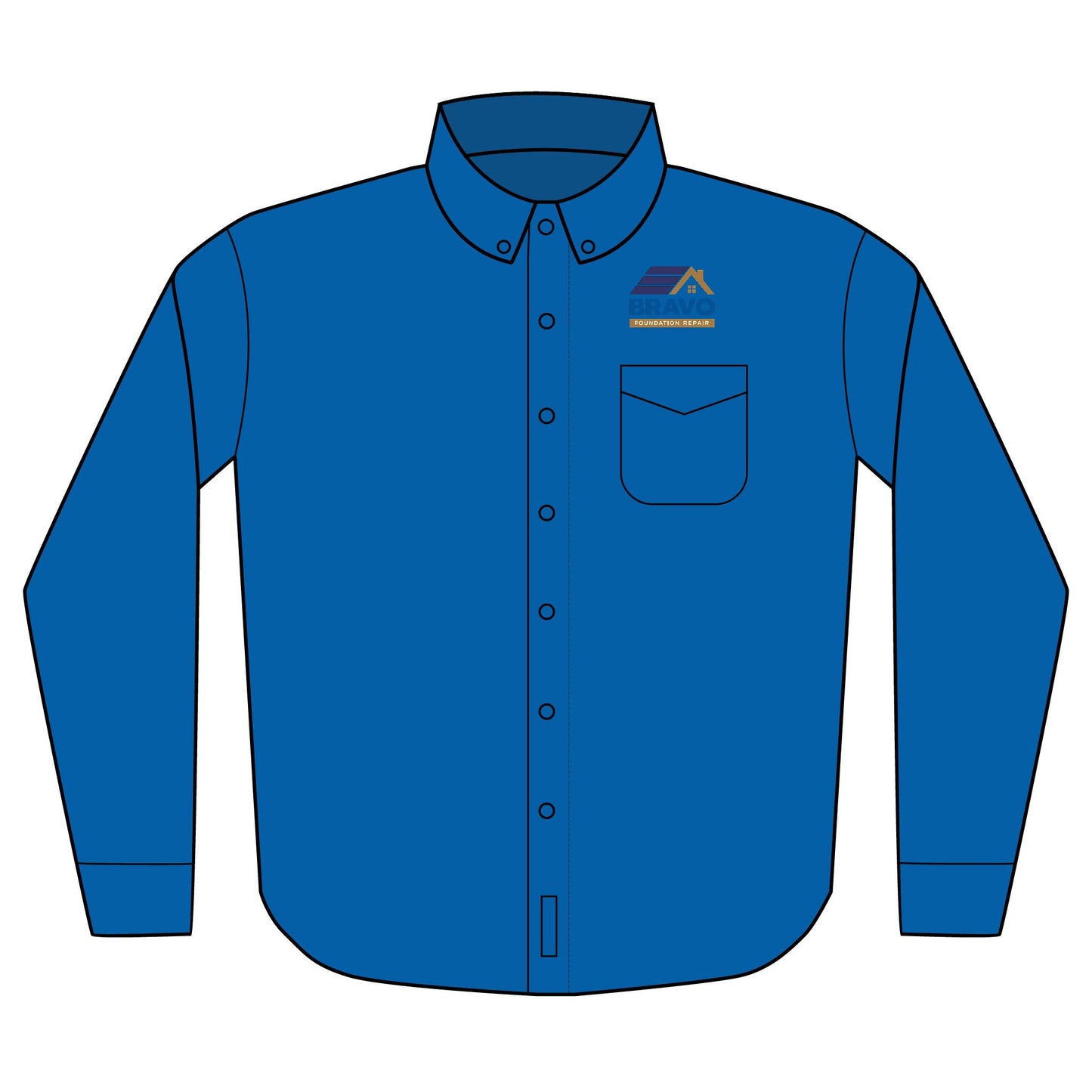 Embroidered Bravo Construction Long Sleeve Shirt