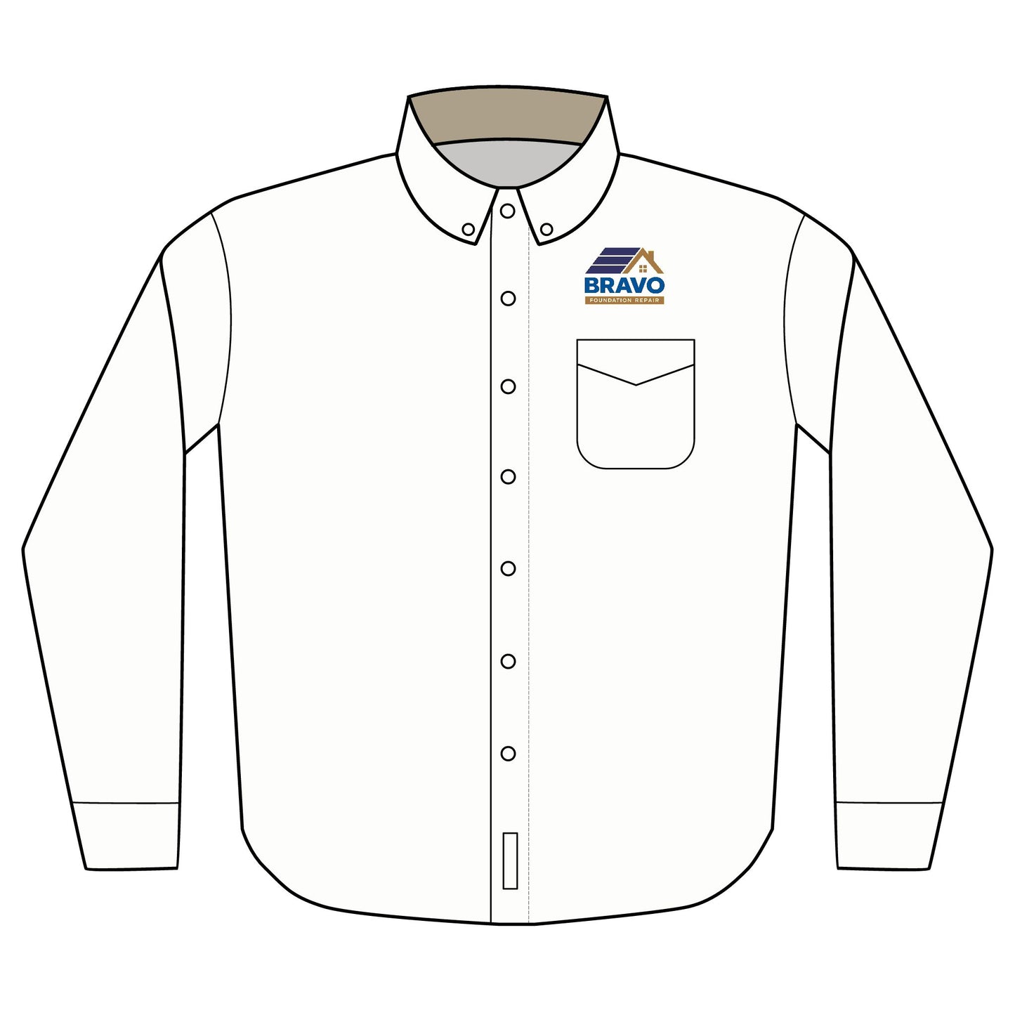 Embroidered Bravo Construction Long Sleeve Shirt