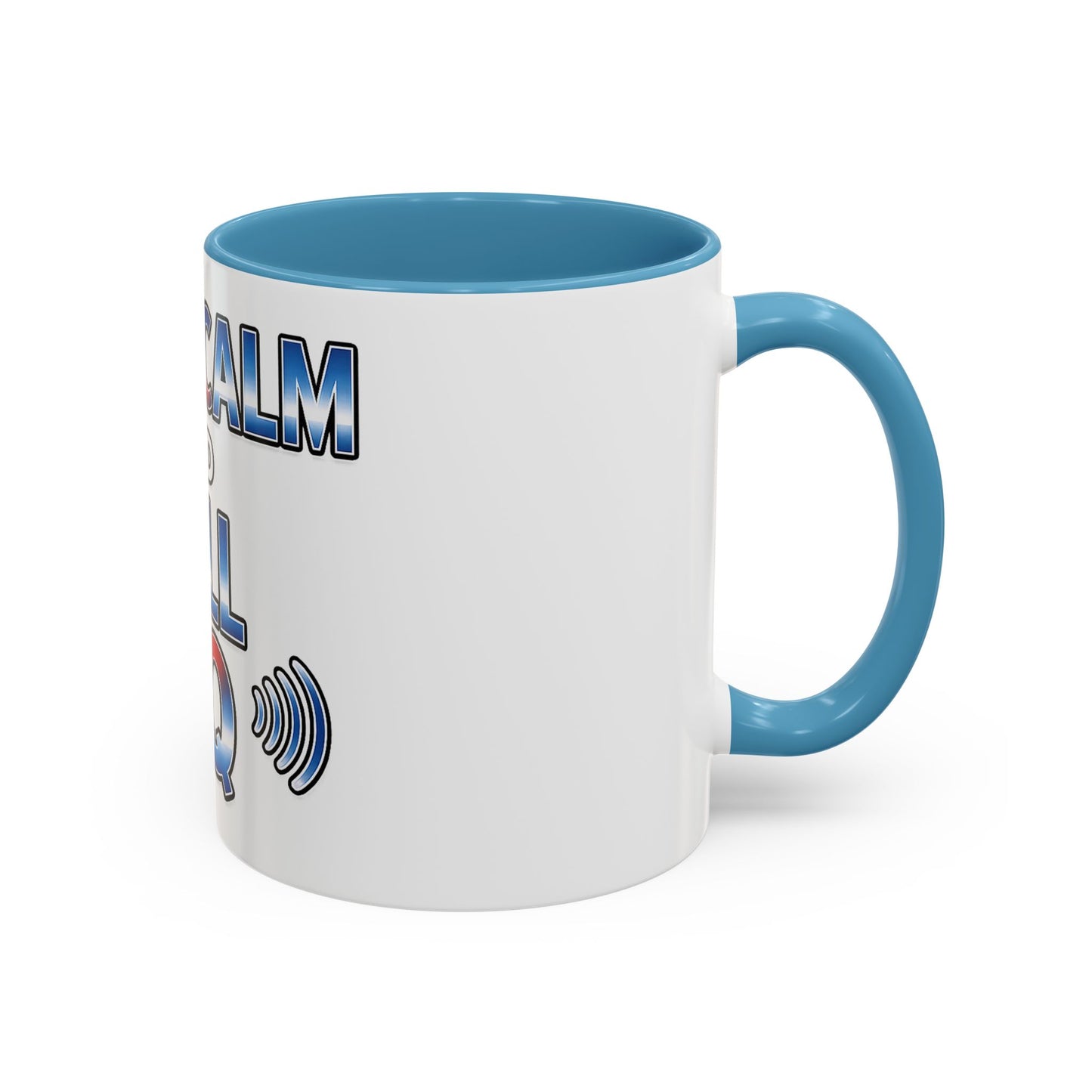 Keep Calm and Call CQ Accent Coffee Mug – Radio Operator Ham Radio Gift (11/15 oz)