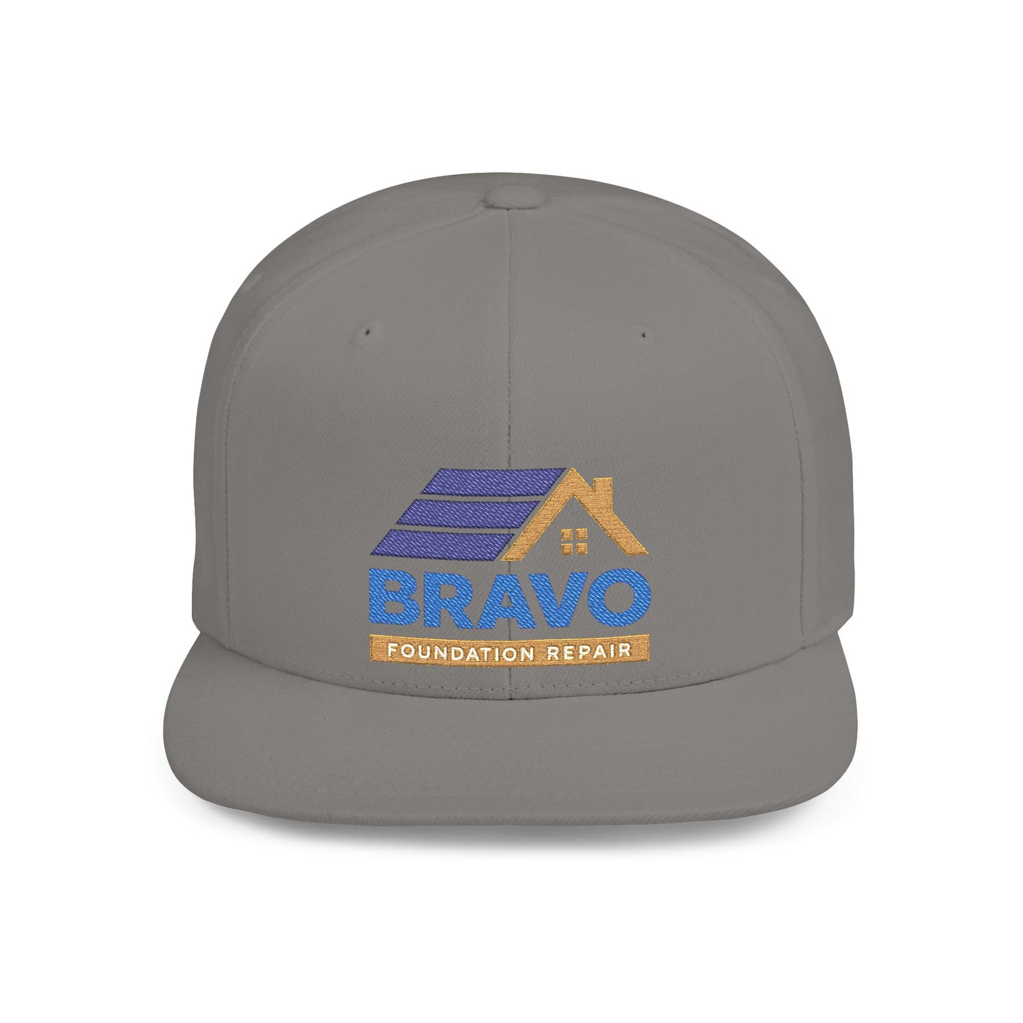 Bravo Construction Company Flat Bill Snapback Hat