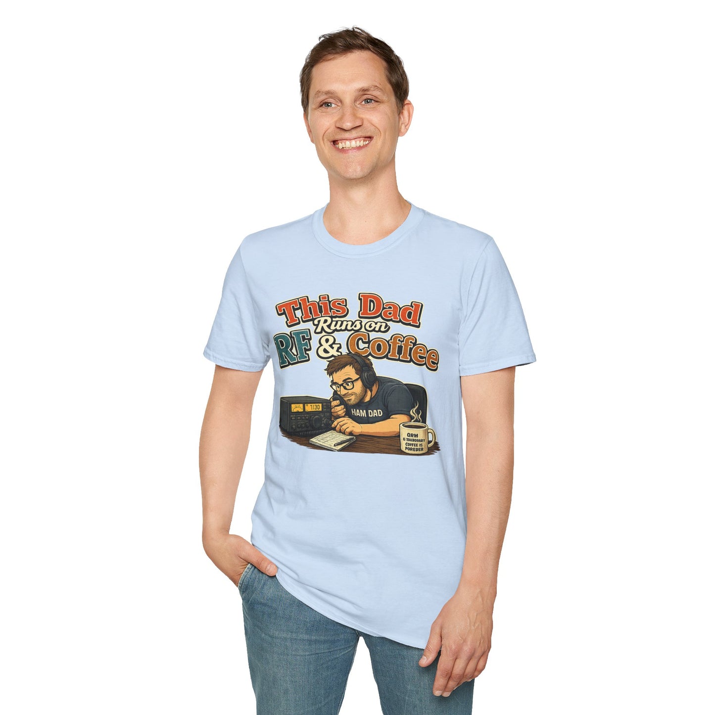 This Dad Runs on RF & Coffee T-Shirt