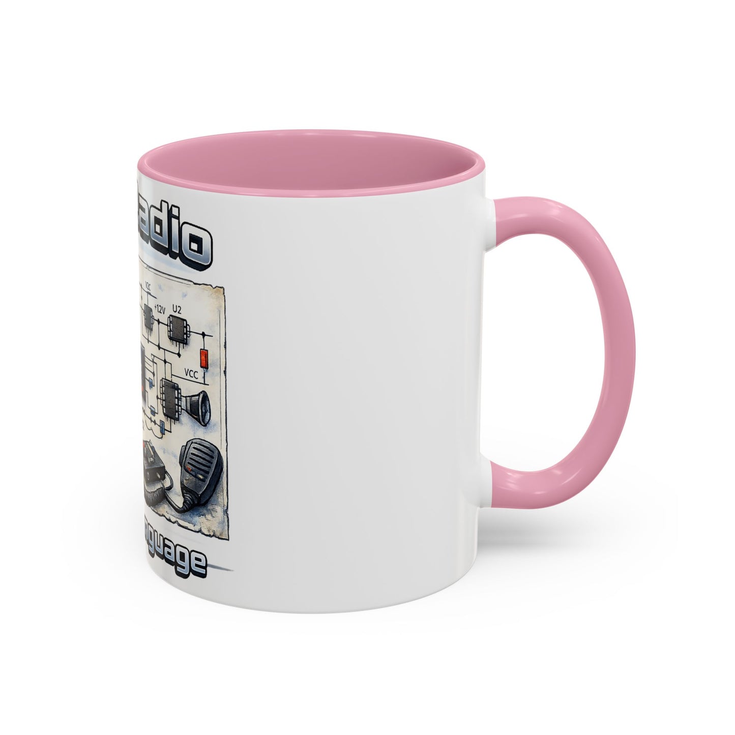Ham Radio Circuit Design Coffee Mug — "Ham Radio: It’s Own Language" (11oz/15oz)