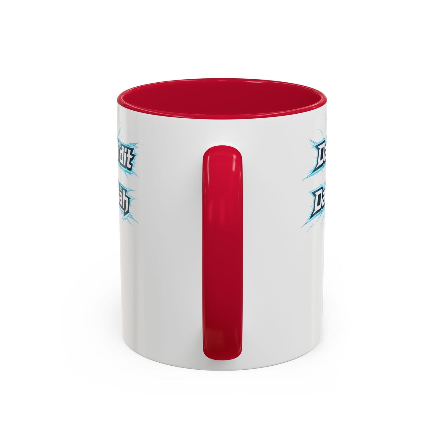 Novelty Mug — 'Dah di dah dit' Repeating Text Ceramic Coffee Cup (11oz & 15oz)