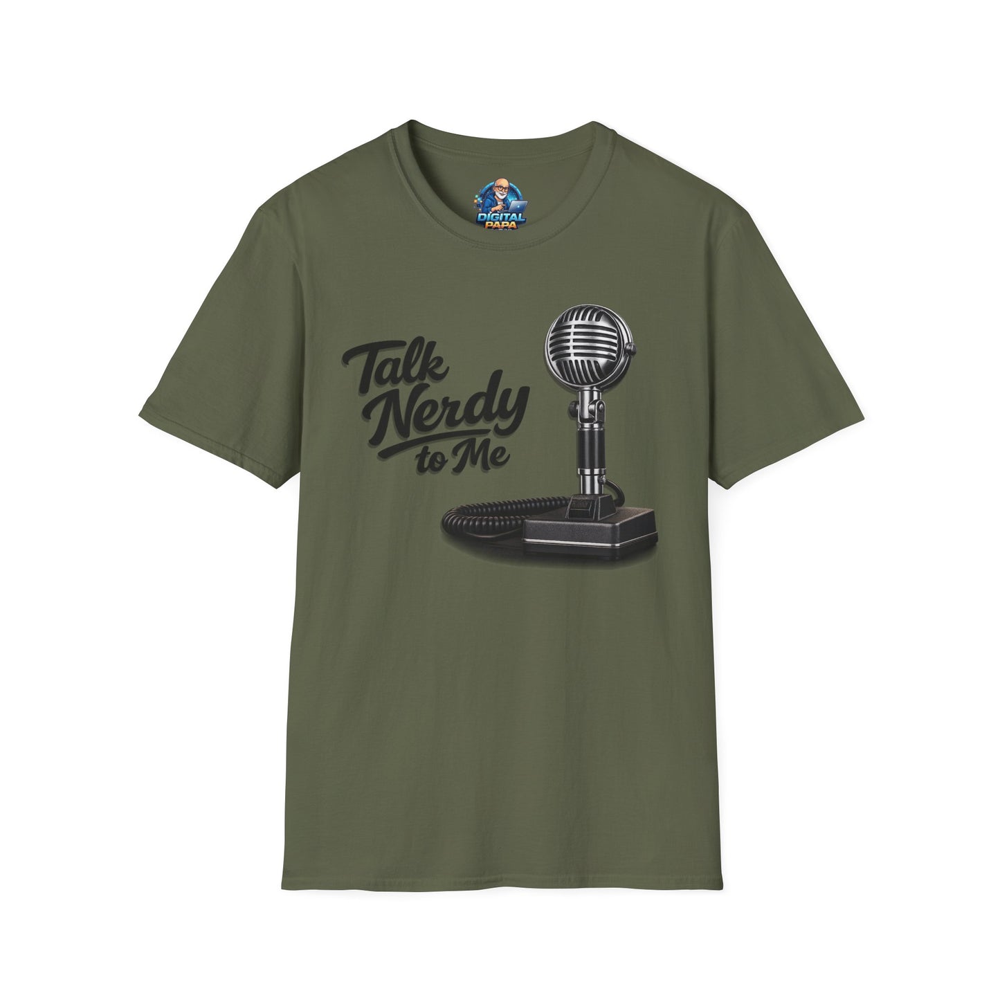Talk Nerdy to Me T-Shirt — Retro Ham Radio Microphone Nerdy Quote Tee