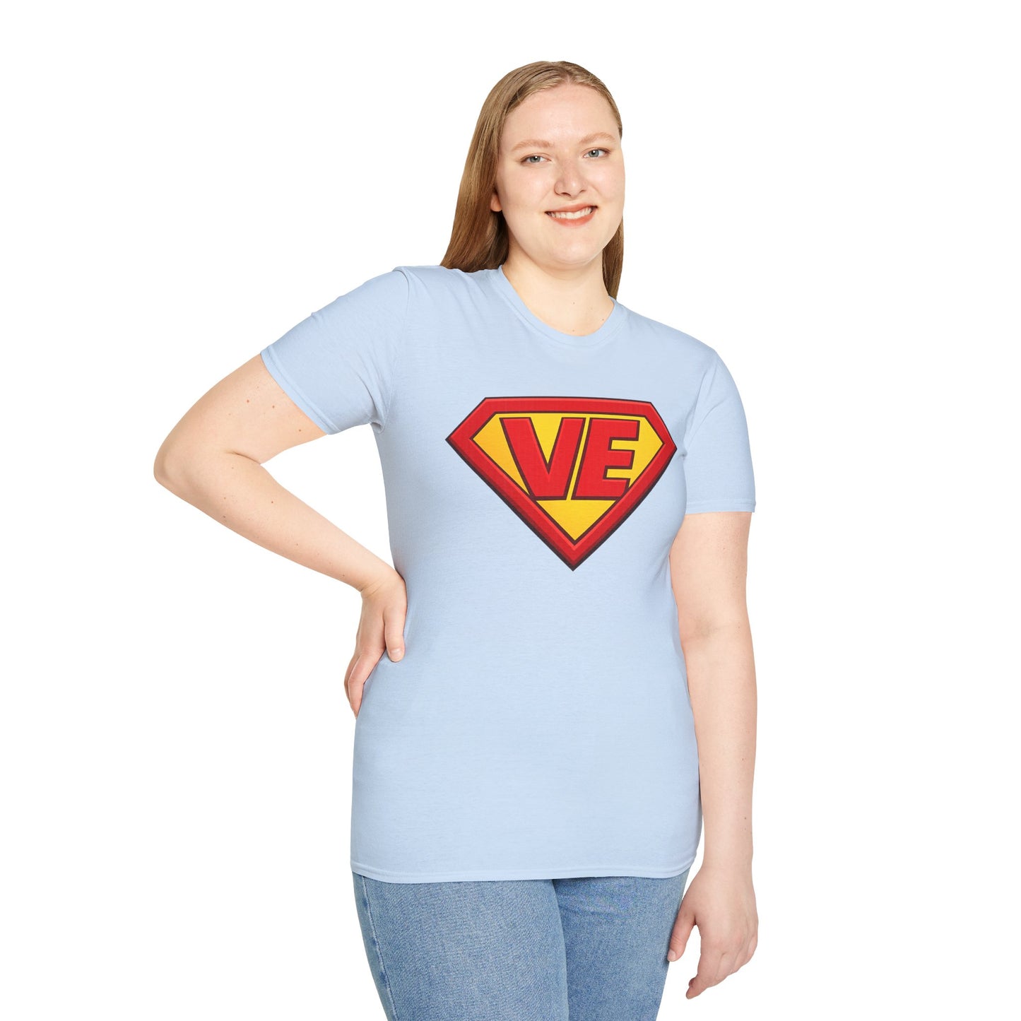 VE Superhero Logo T-Shirt — Bold Retro Graphic Tee