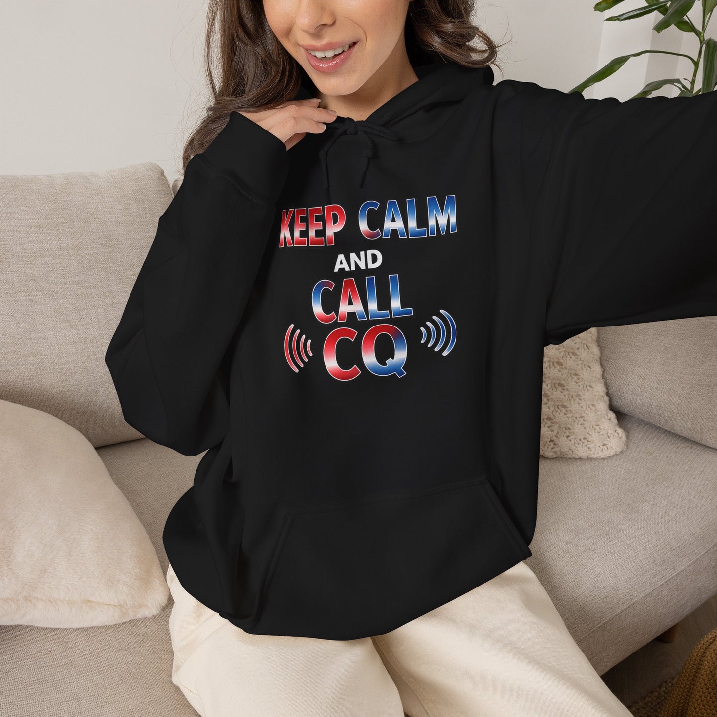 Keep Calm and Call CQ Hoodie — Amateur Radio Ham Radio Pullover