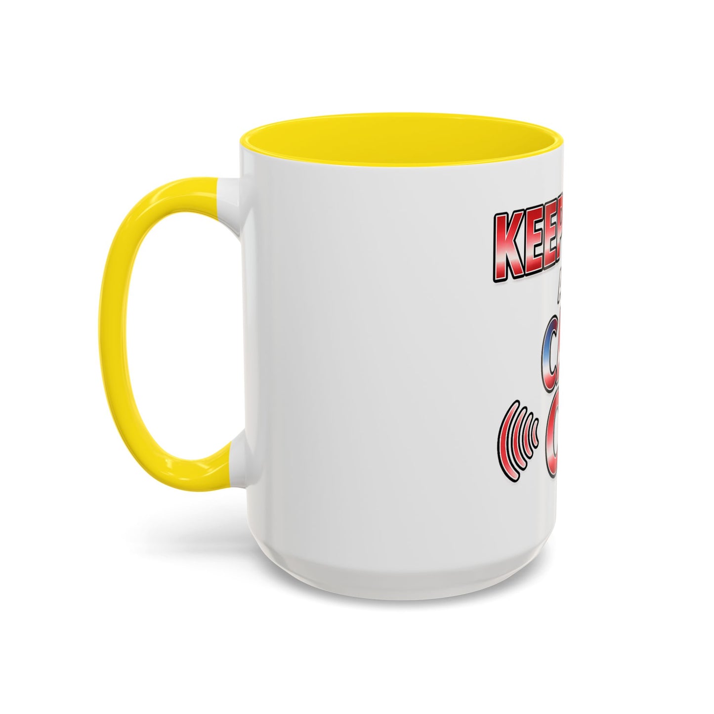 Keep Calm and Call CQ Accent Coffee Mug – Radio Operator Ham Radio Gift (11/15 oz)