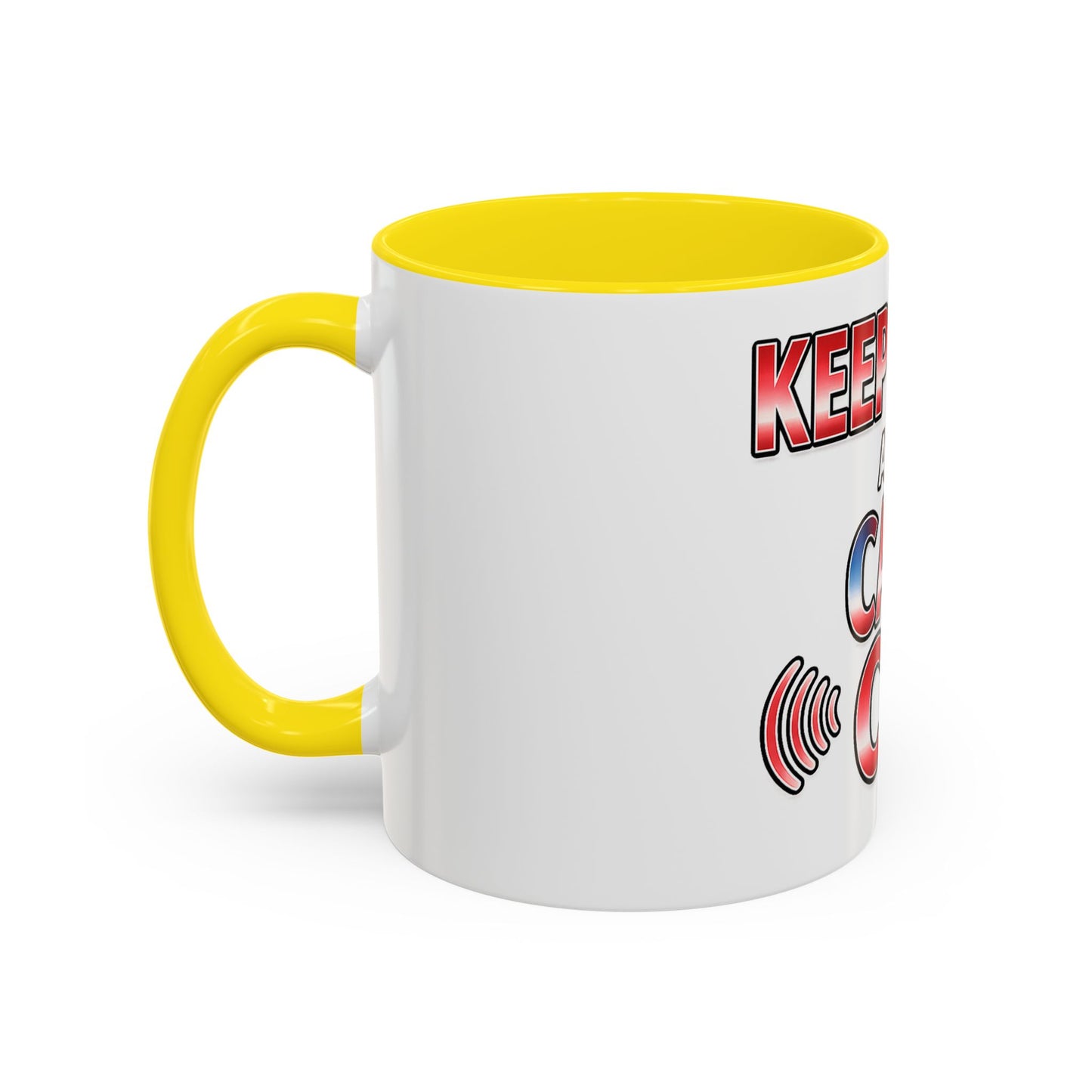 Keep Calm and Call CQ Accent Coffee Mug – Radio Operator Ham Radio Gift (11/15 oz)