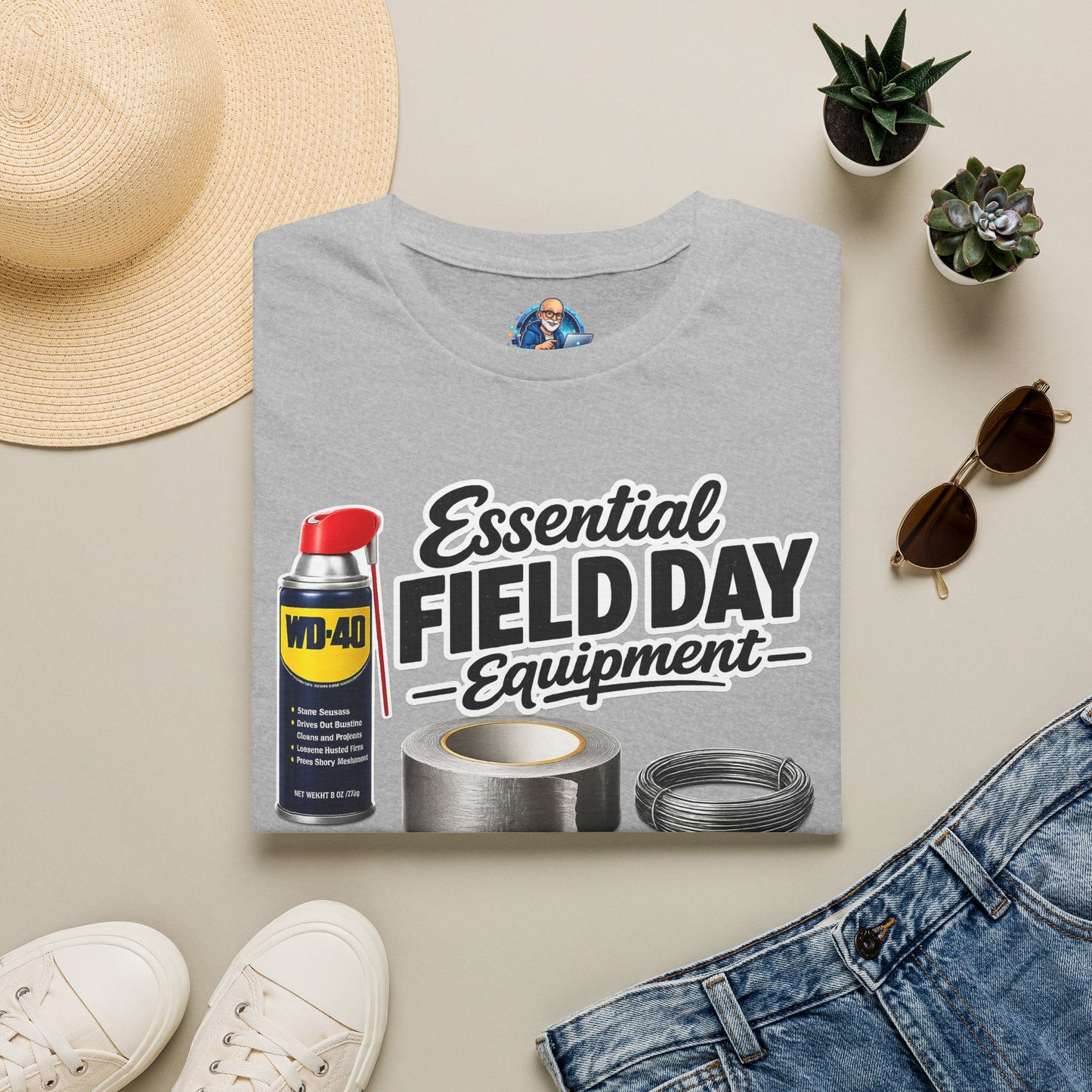 Field Day Essentials T-Shirt — "Essential Field Day Equipment" Graphic Tee