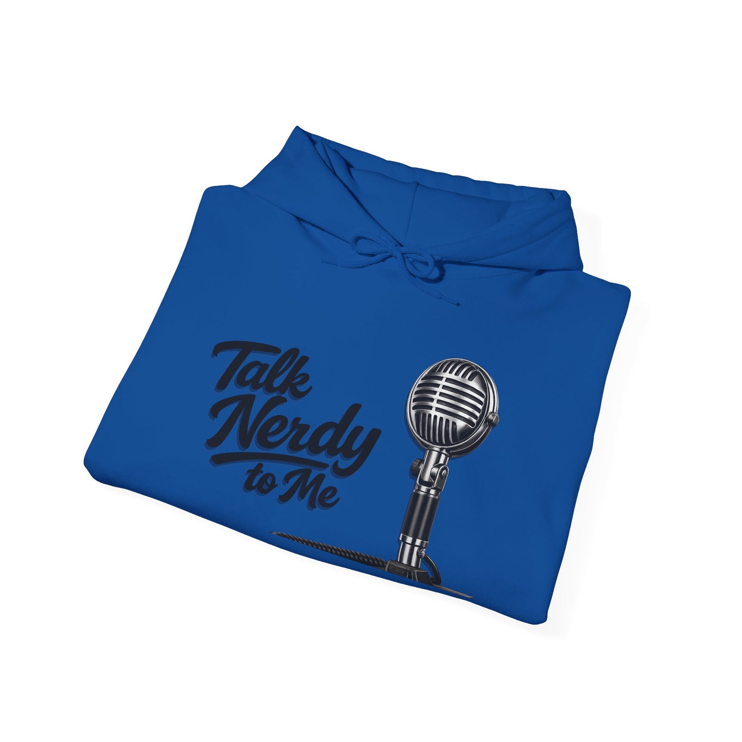 Hoodie — "Talk Nerdy to Me" Retro Ham Radio Microphone Graphic