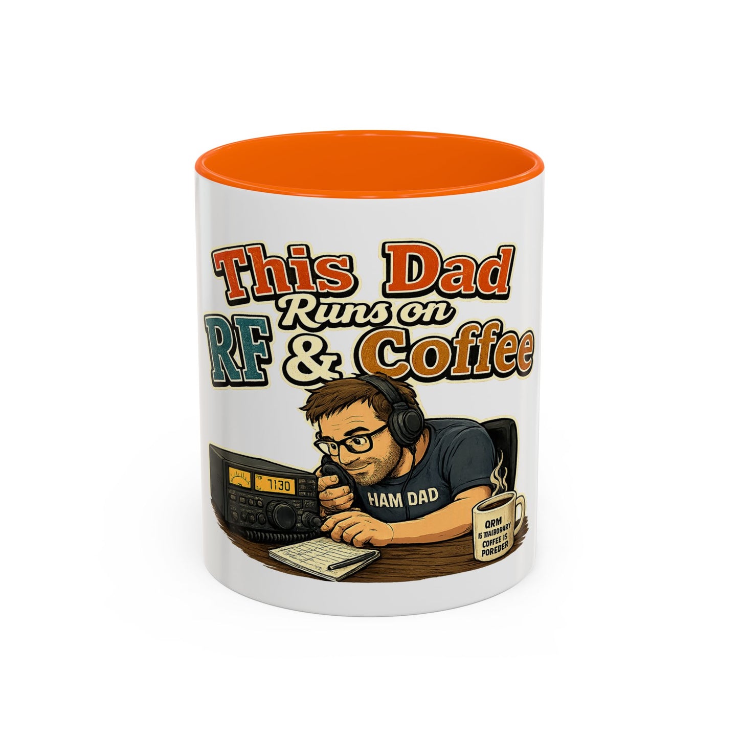 This Dad Runs on RF & Coffee (11/15oz) - Ham Dad Coffee Mug