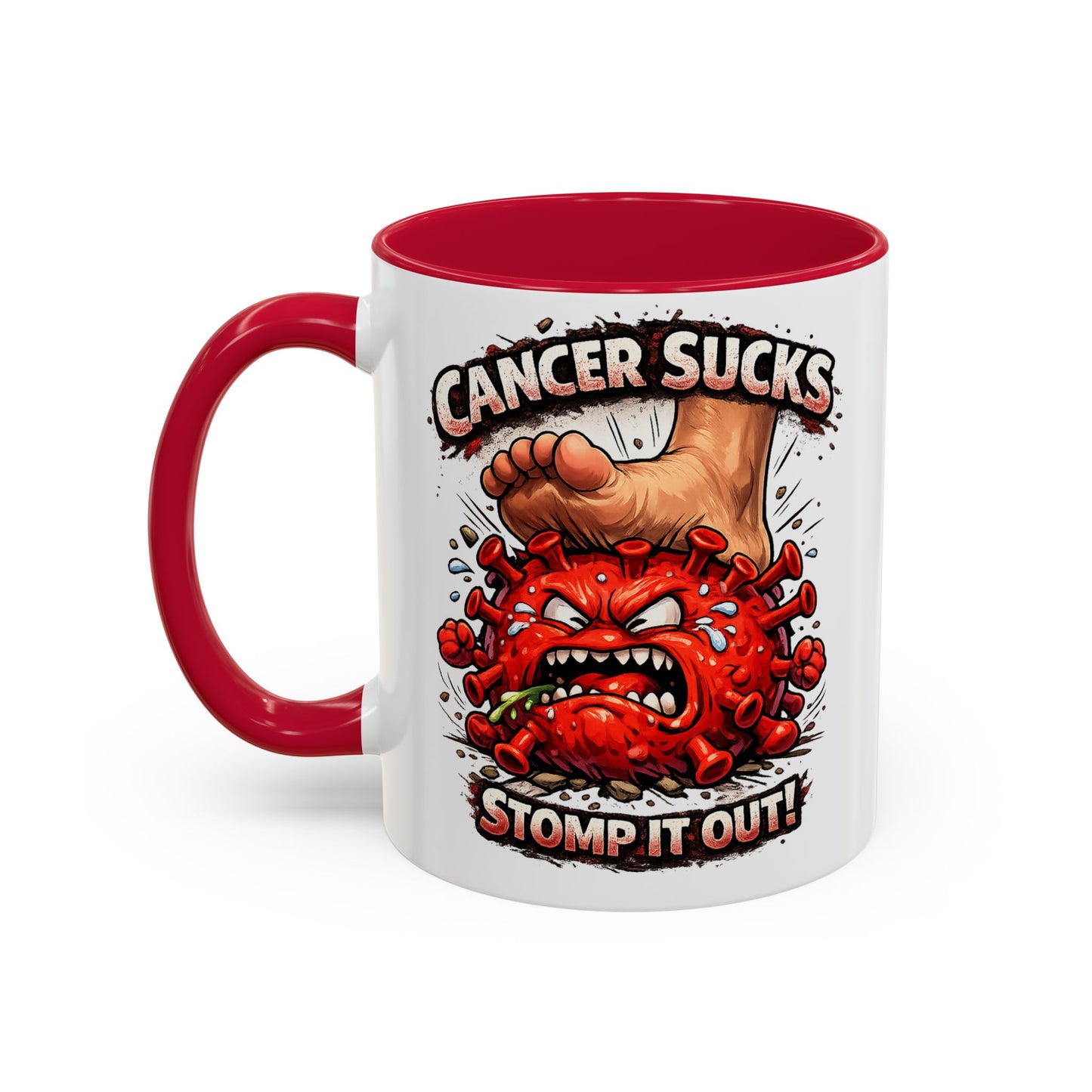 Cancer Sucks Mug — Stomp It Out 11/15oz