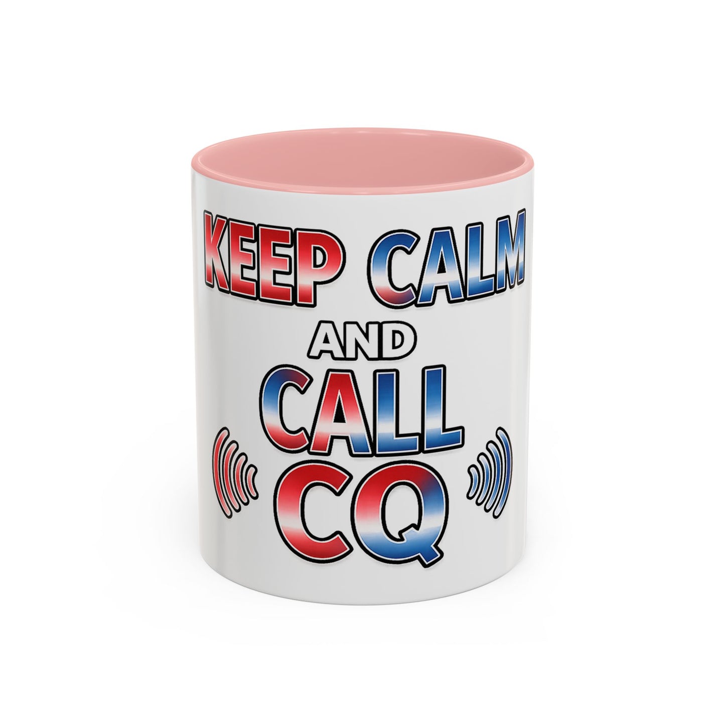 Keep Calm and Call CQ Accent Coffee Mug – Radio Operator Ham Radio Gift (11/15 oz)