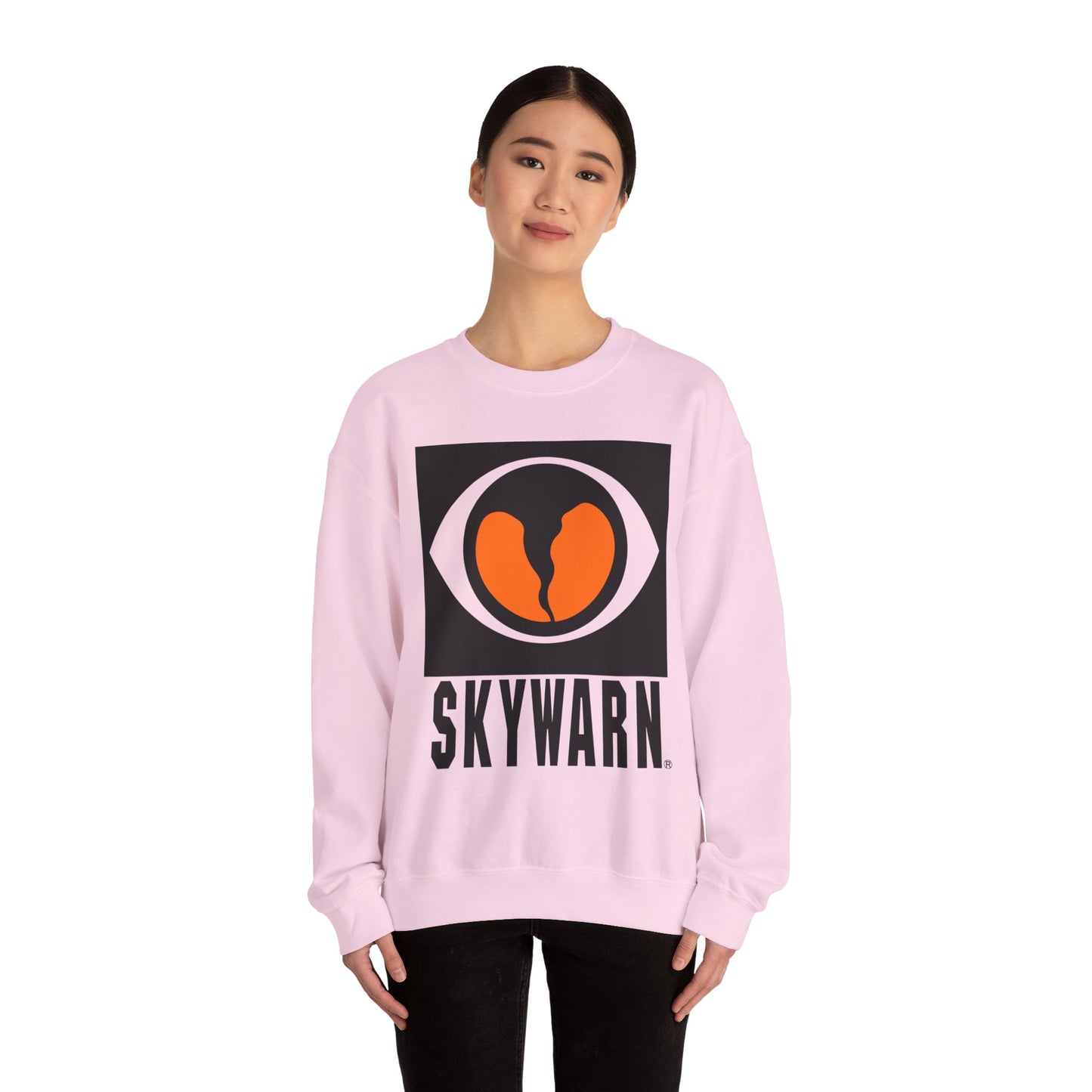 Skywarn Graphic Sweatshirt — Retro Eye Logo Storm Spotter Crewneck