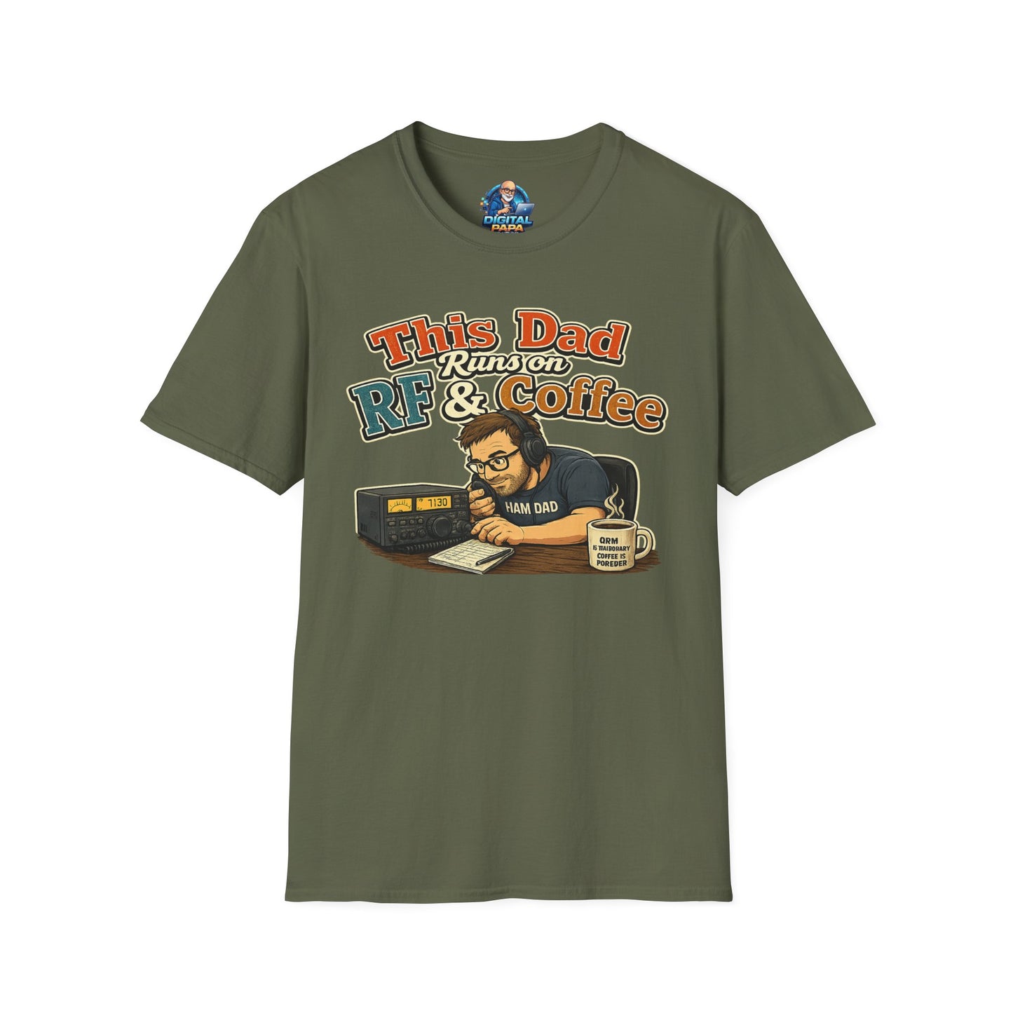 This Dad Runs on RF & Coffee T-Shirt