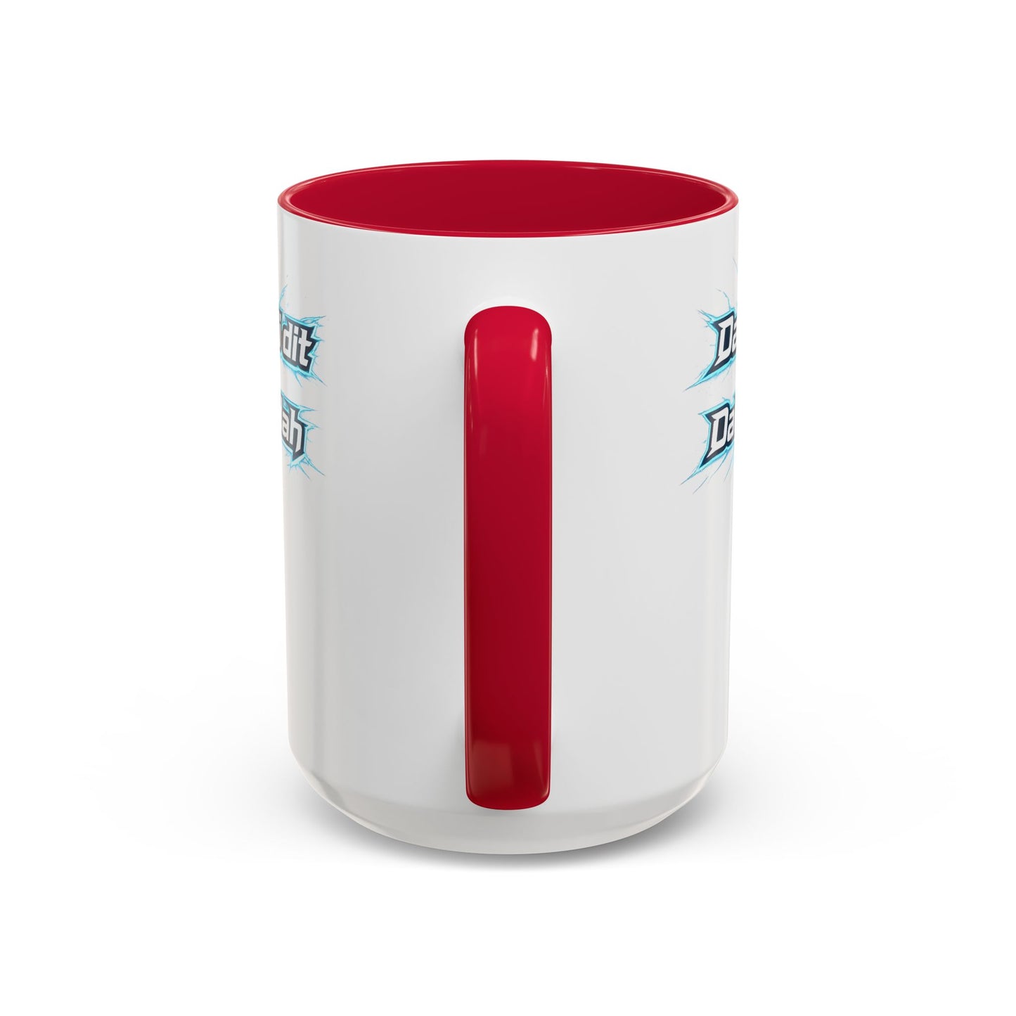 Novelty Mug — 'Dah di dah dit' Repeating Text Ceramic Coffee Cup (11oz & 15oz)