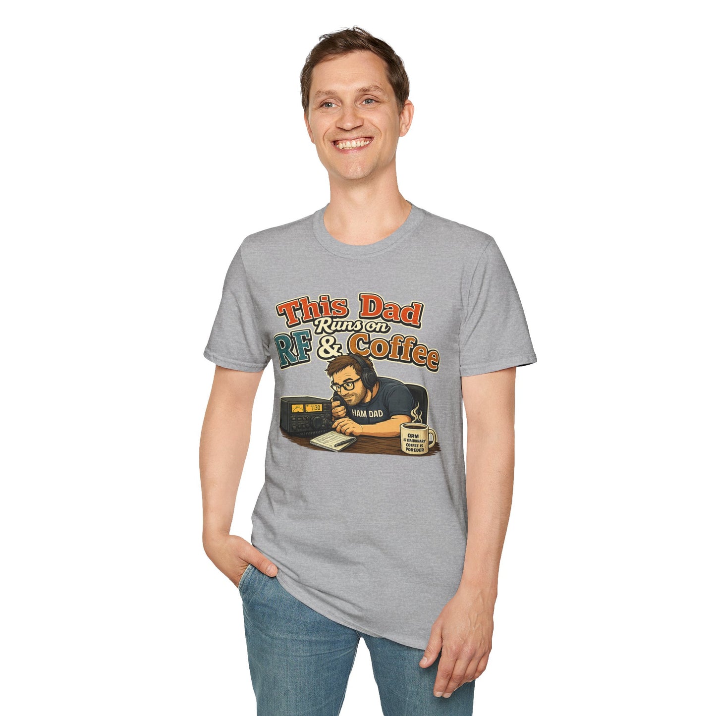 This Dad Runs on RF & Coffee T-Shirt
