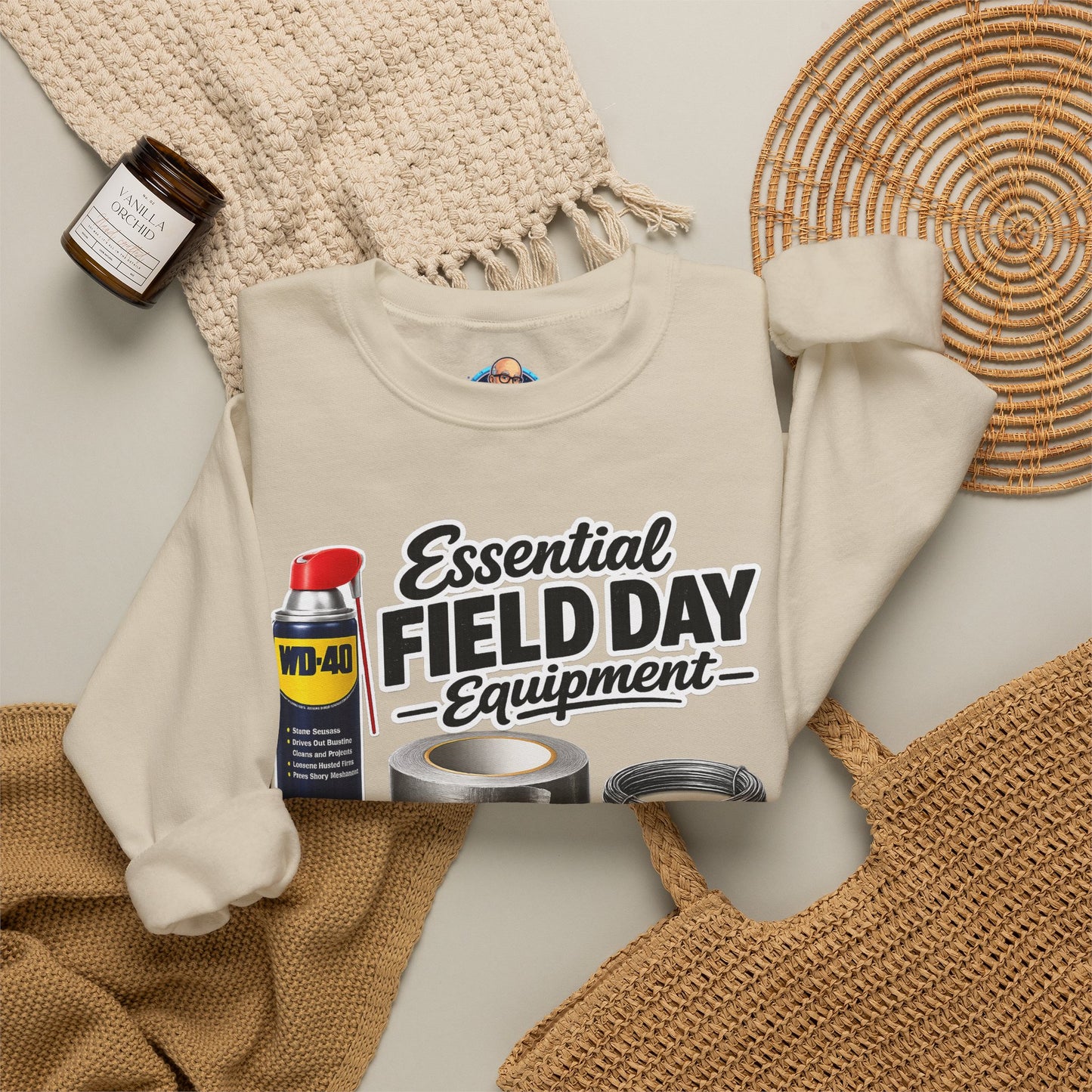 "Essential Field Day Equipment" Graphic - Crewneck Sweatshirt