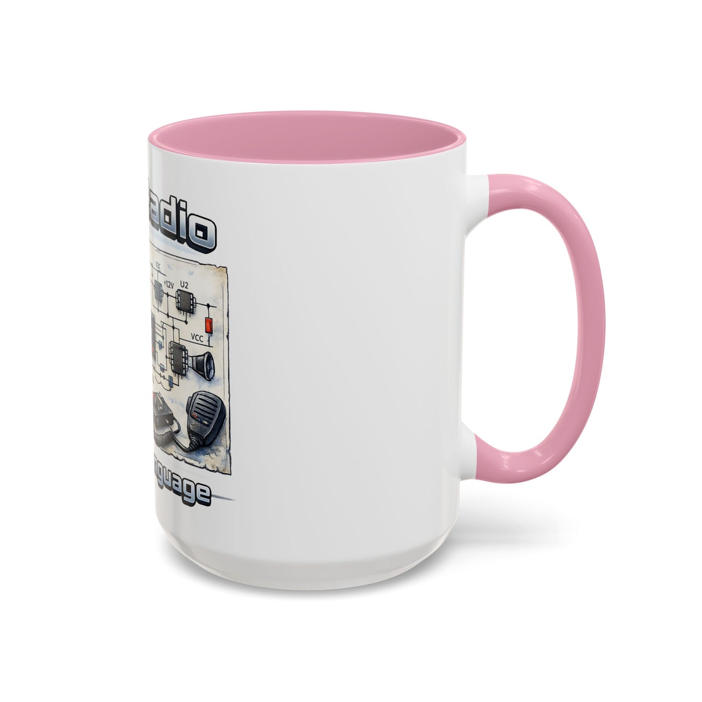 Ham Radio Circuit Design Coffee Mug — "Ham Radio: It’s Own Language" (11oz/15oz)