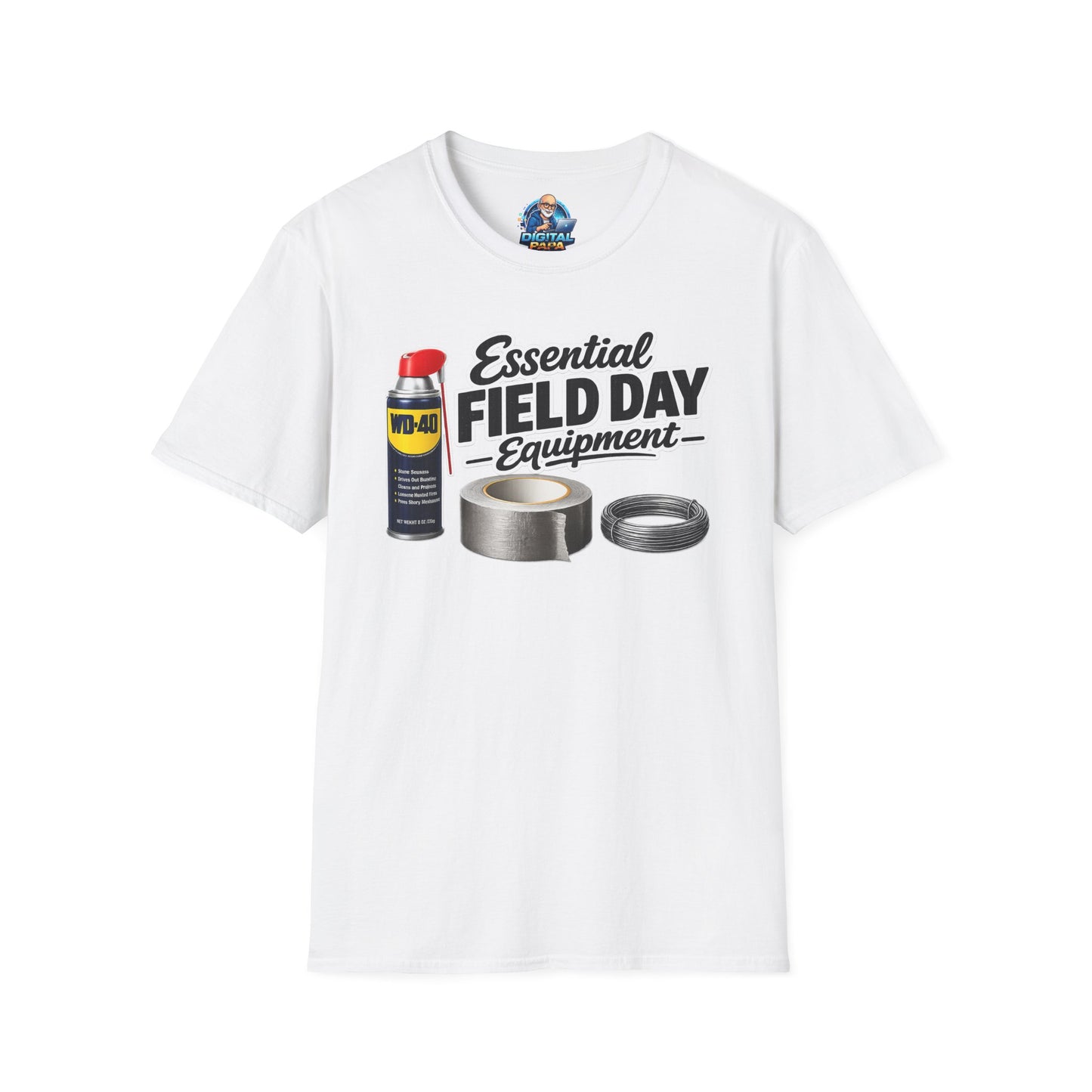 Field Day Essentials T-Shirt — "Essential Field Day Equipment" Graphic Tee