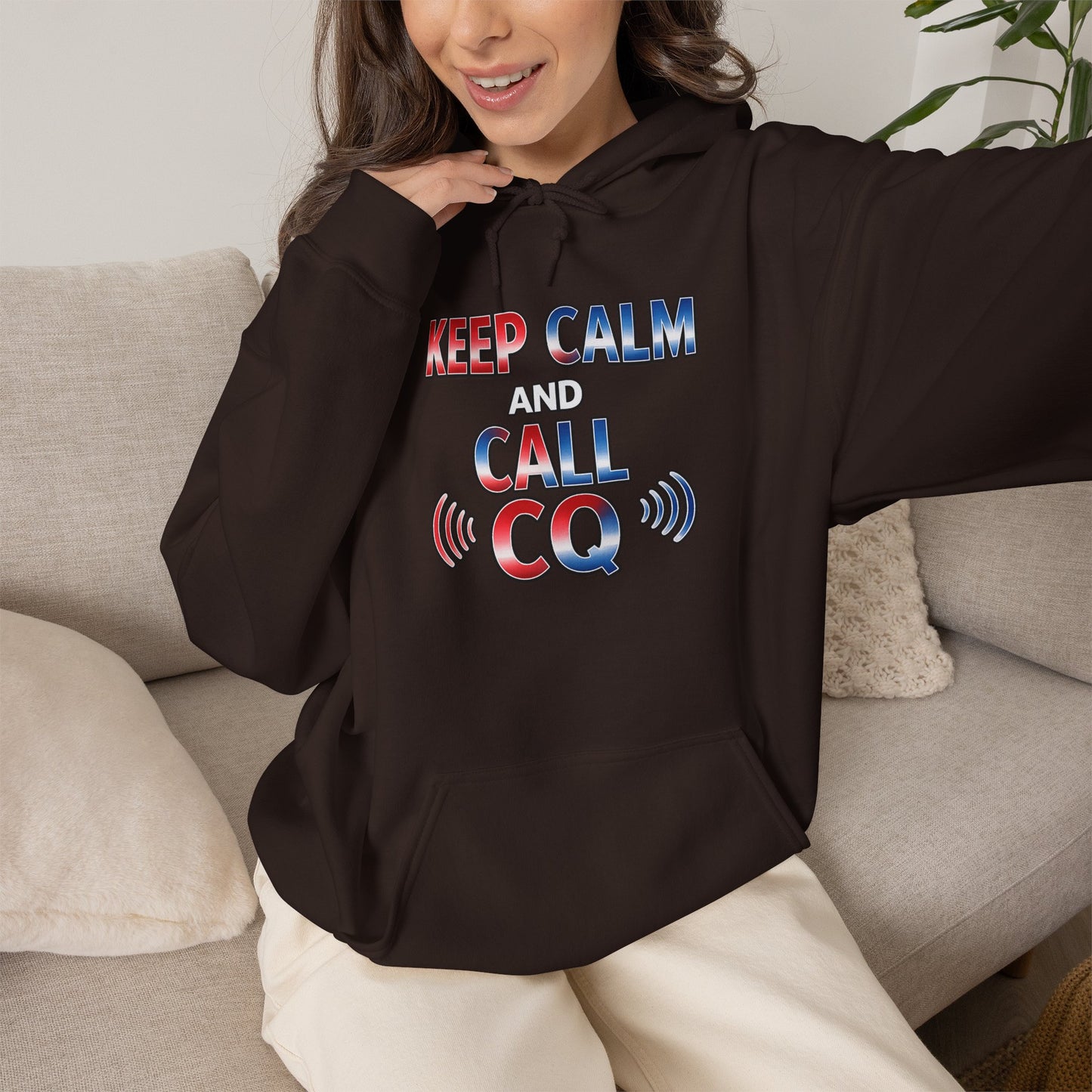 Keep Calm and Call CQ Hoodie — Amateur Radio Ham Radio Pullover