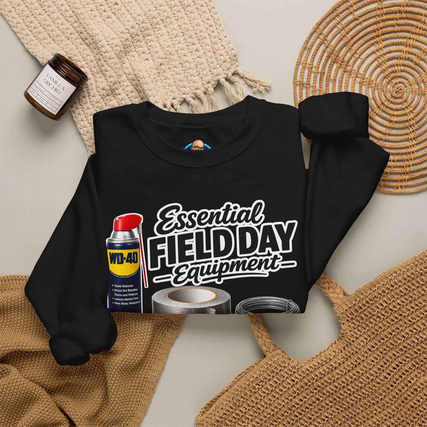 "Essential Field Day Equipment" Graphic - Crewneck Sweatshirt