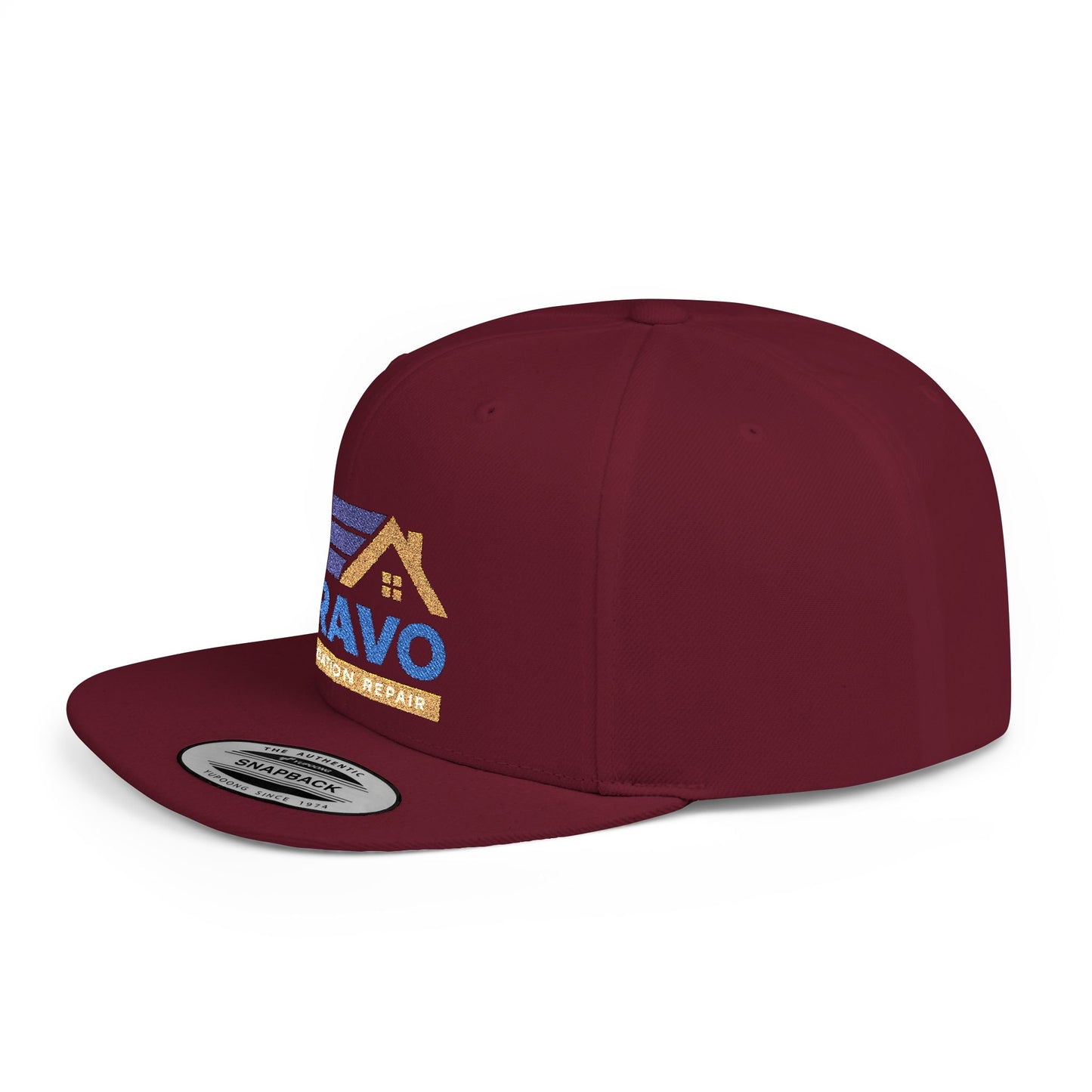 Bravo Construction Company Flat Bill Snapback Hat