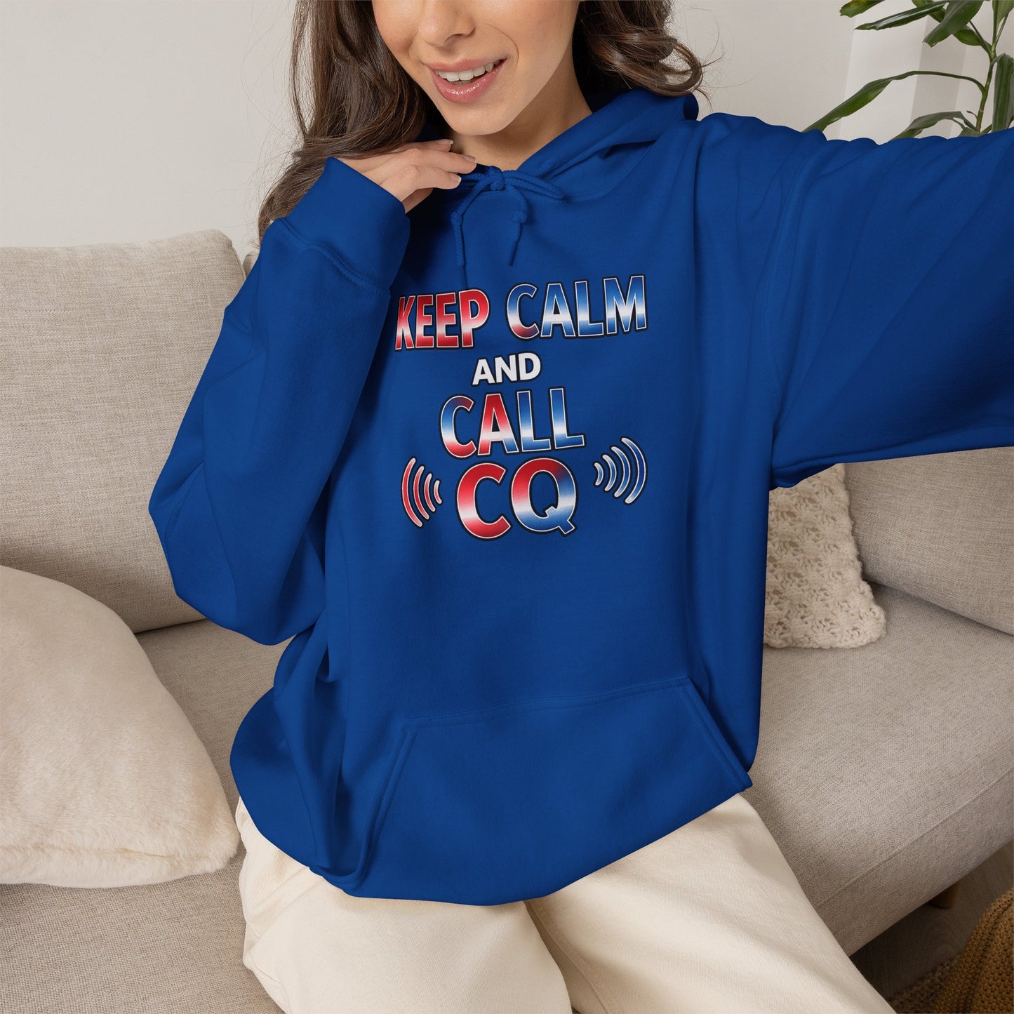 Keep Calm and Call CQ Hoodie — Amateur Radio Ham Radio Pullover